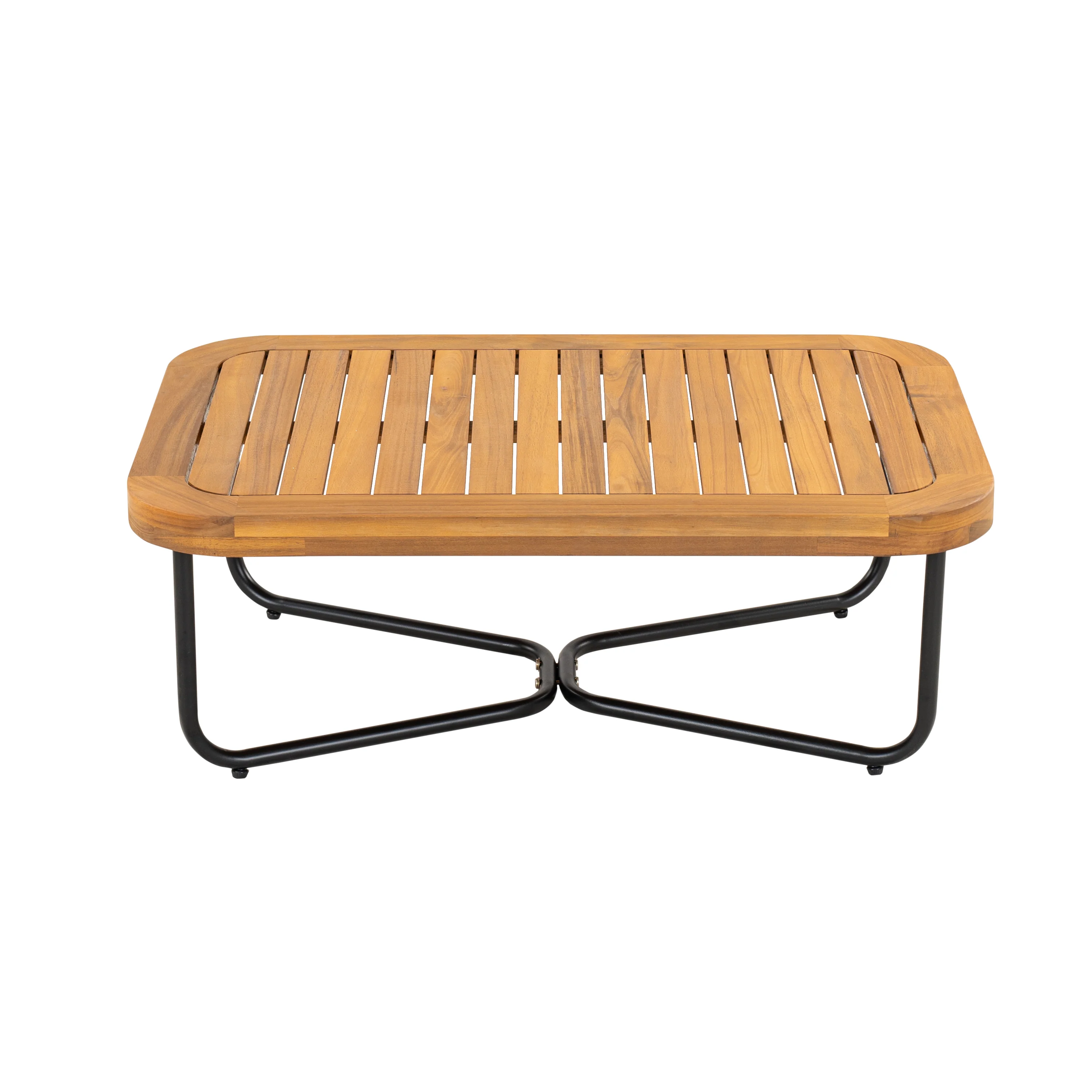 Lucca Acacia Wood and Rope Woven Outdoor Patio Sofa Loveseat Set - Image 16