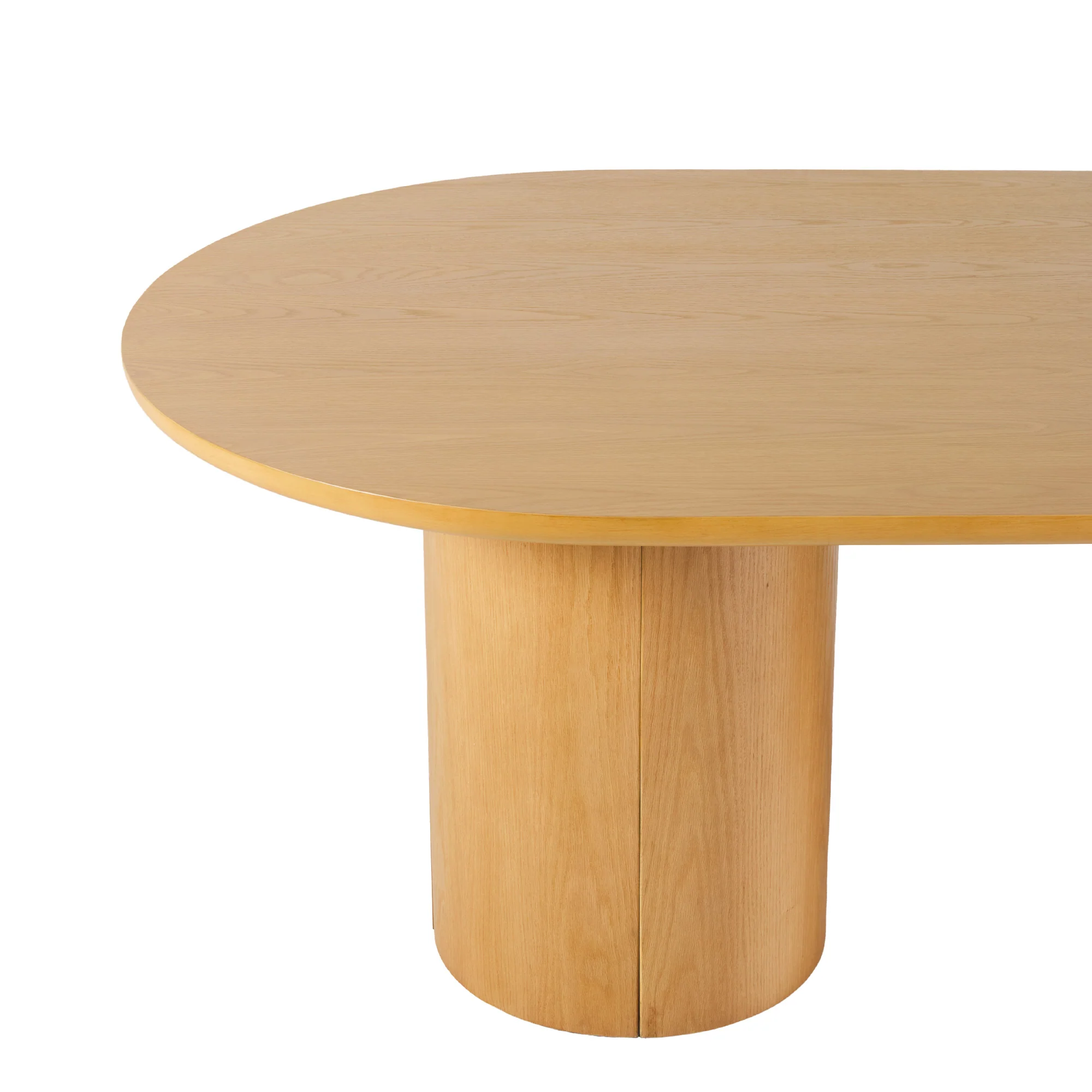 Maya Modern 70" Oval Dining Table with Round Pedestal Base, Seats 6 - Image 15