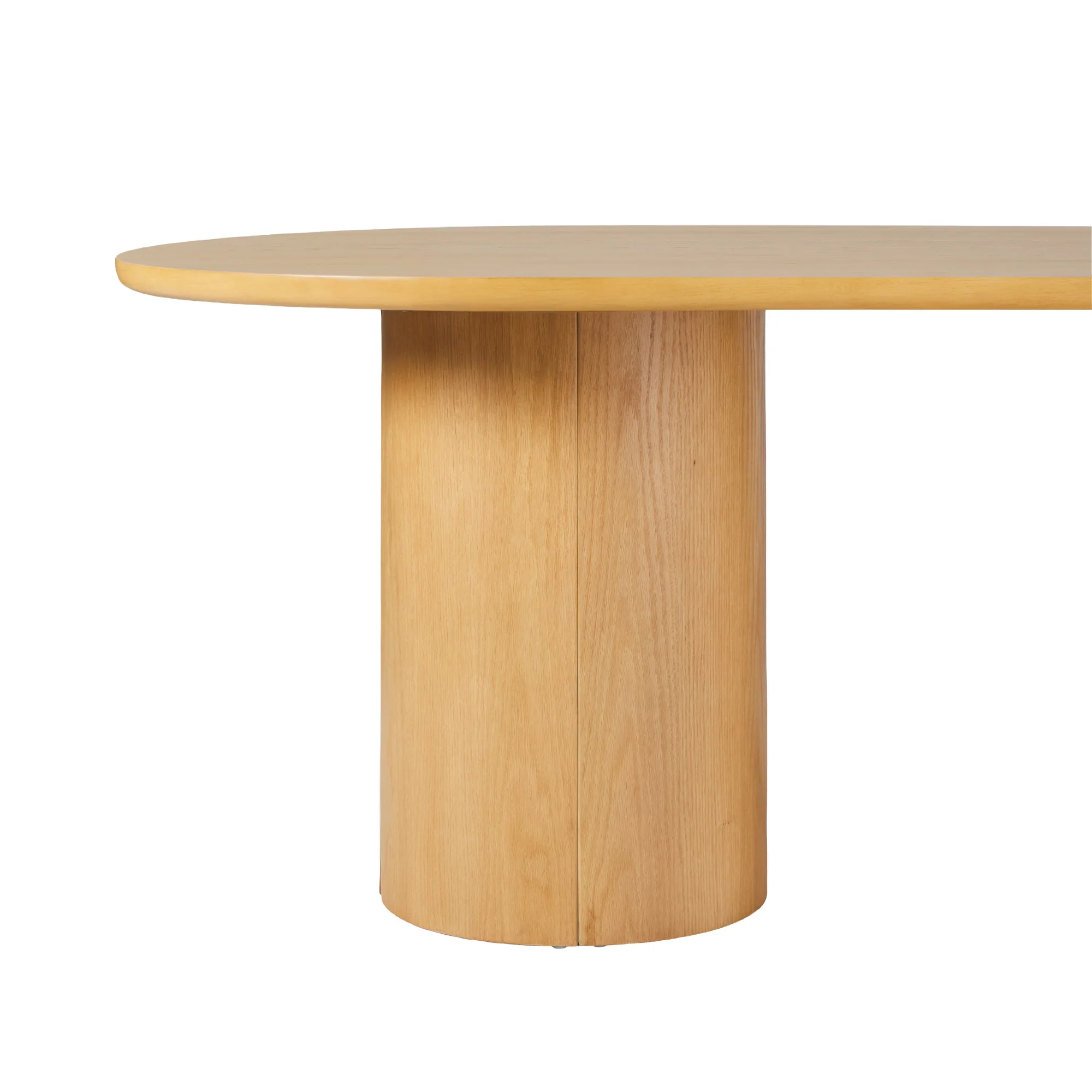 Maya Modern 70" Oval Dining Table with Round Pedestal Base, Seats 6 - Image 17