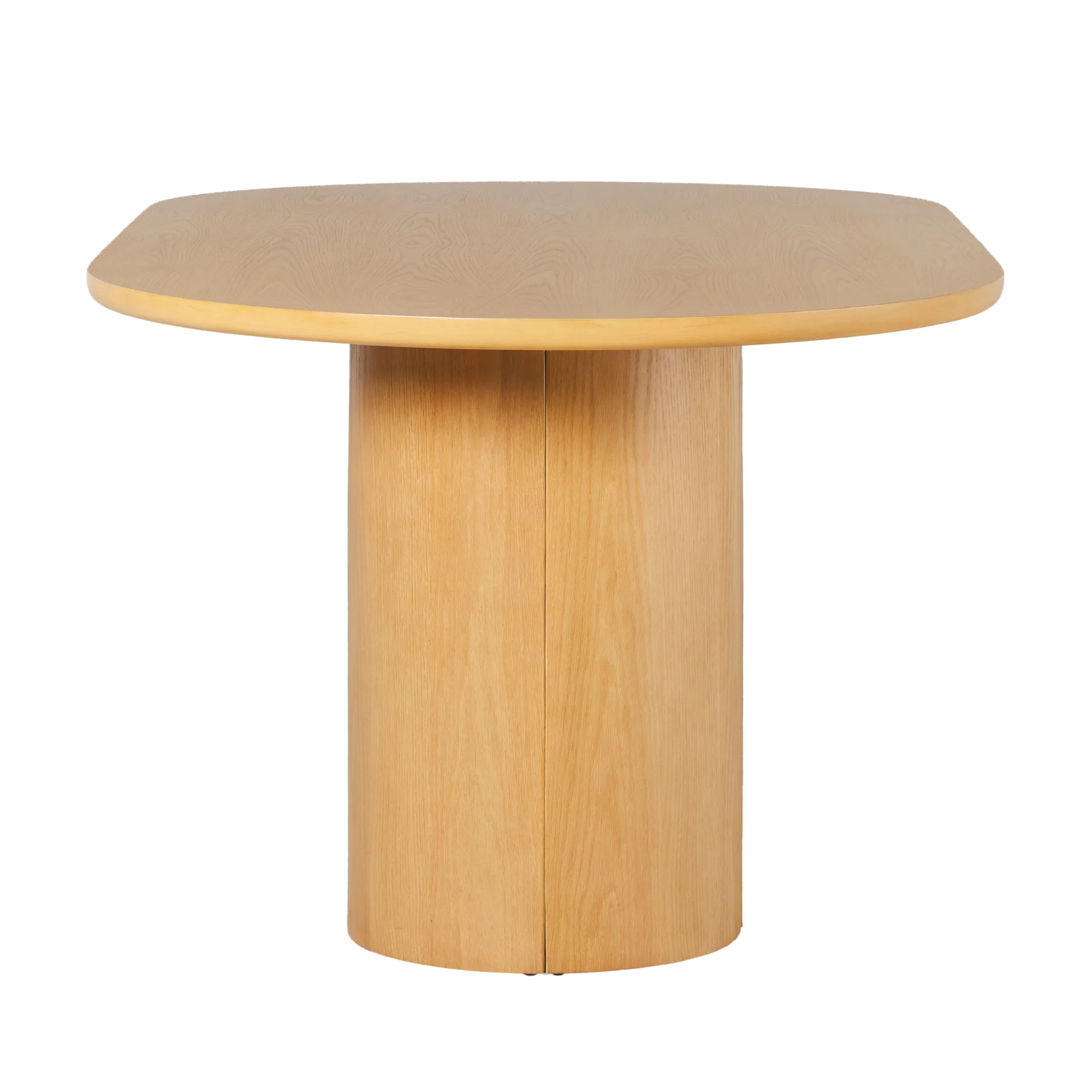 Maya Modern 70" Oval Dining Table with Round Pedestal Base, Seats 6 - Image 19
