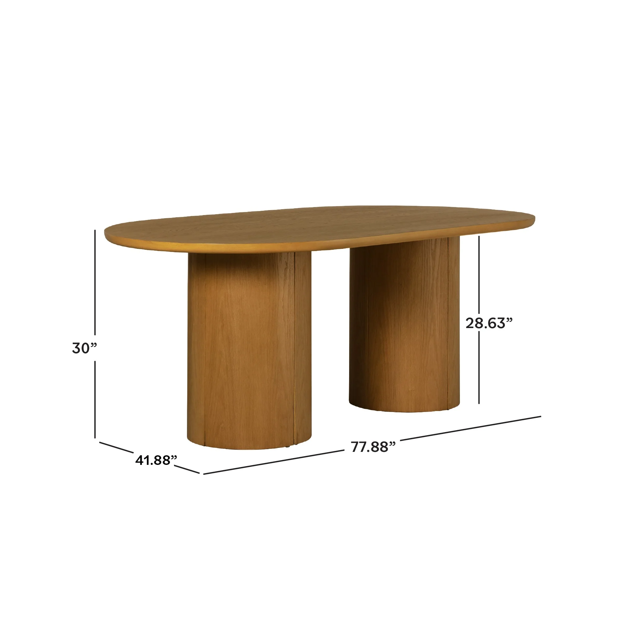 Maya Modern 70" Oval Dining Table with Round Pedestal Base, Seats 6 - Image 28