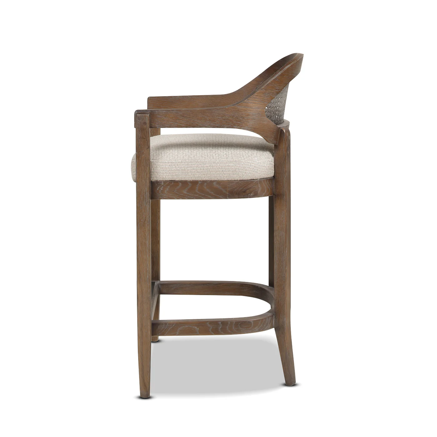 Mid-Century Modern 26' Textured Weave Counter Stool - Image 7