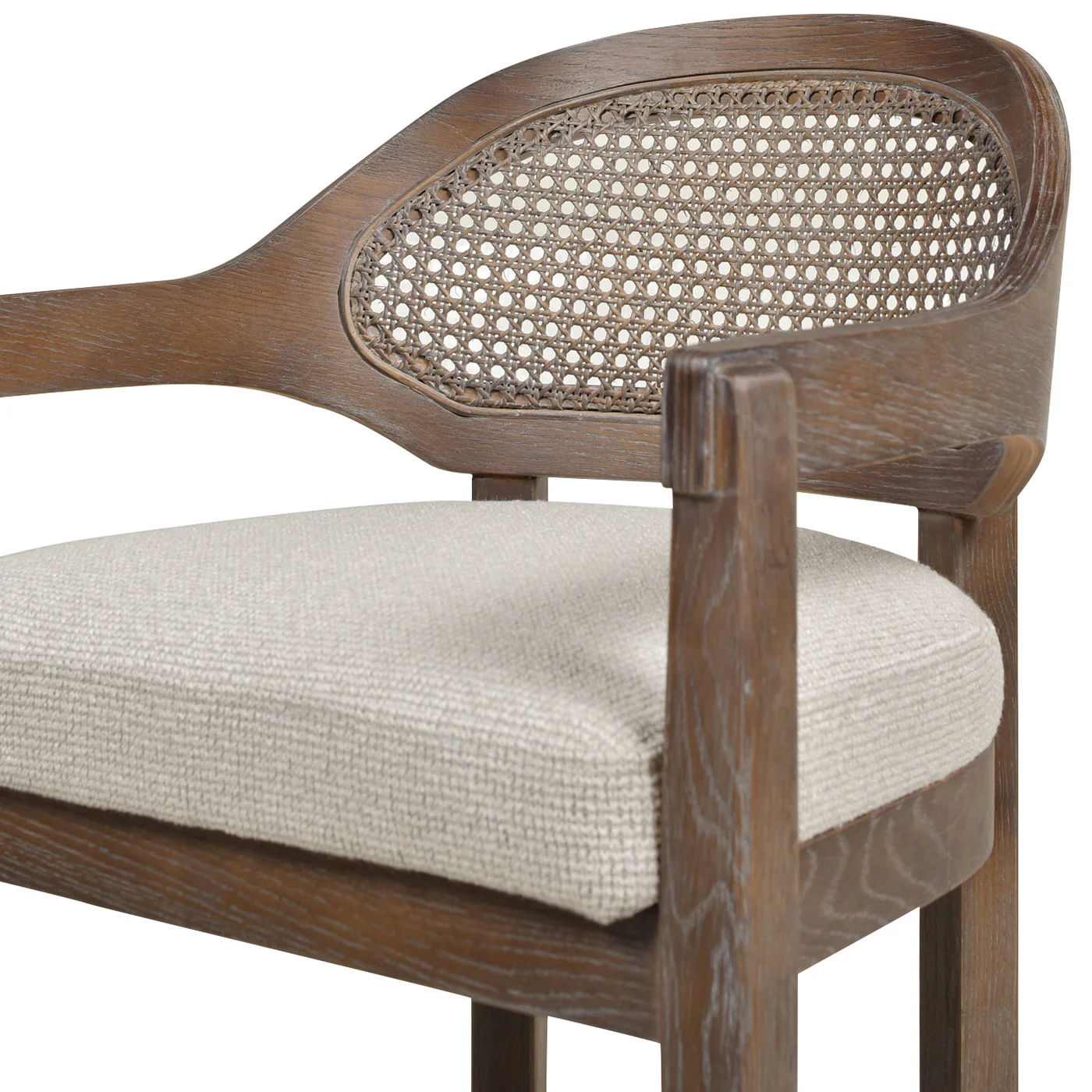 Mid-Century Modern 26' Textured Weave Counter Stool - Image 9