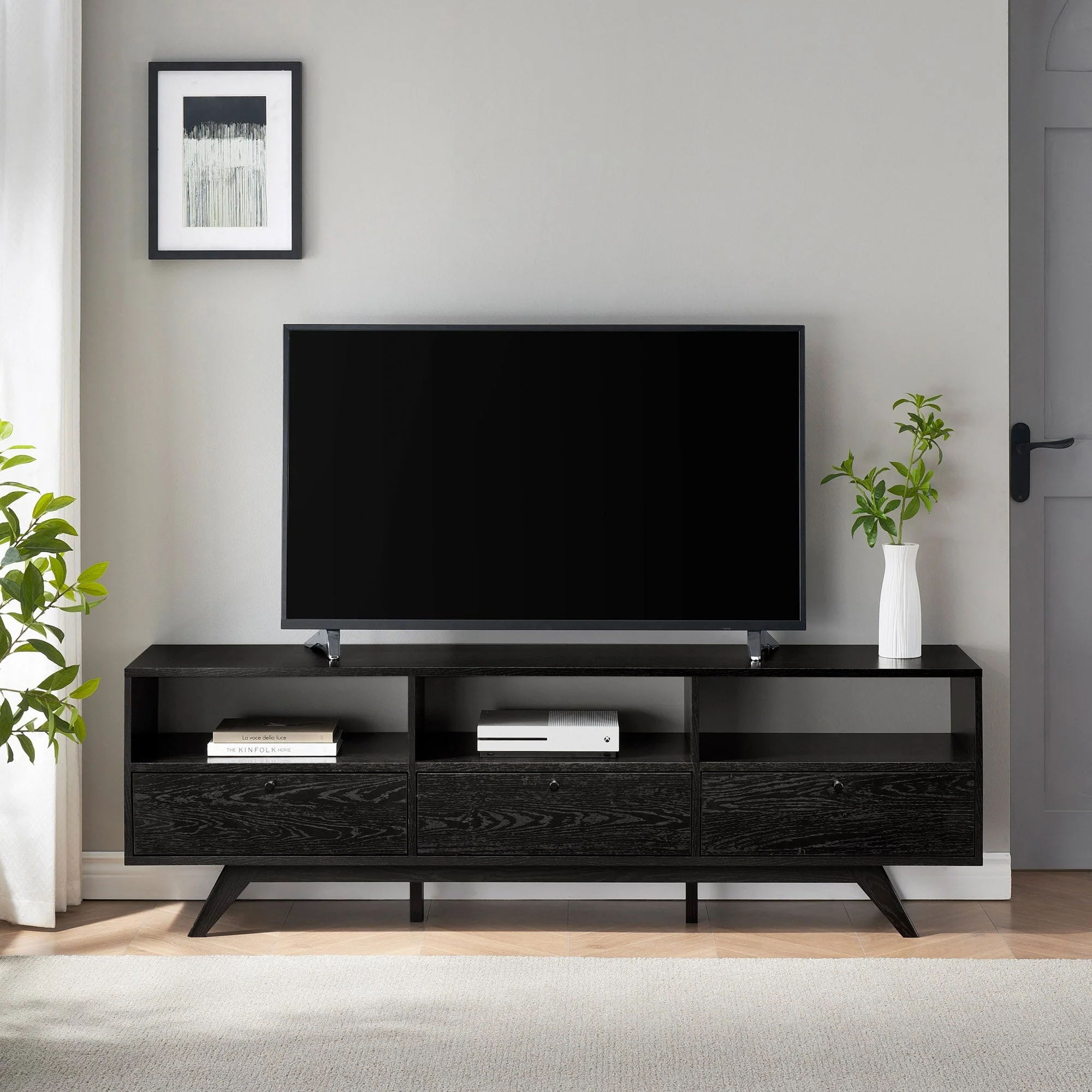 Mid-Century Kela Modern 3-Door TV Stand - Image 13