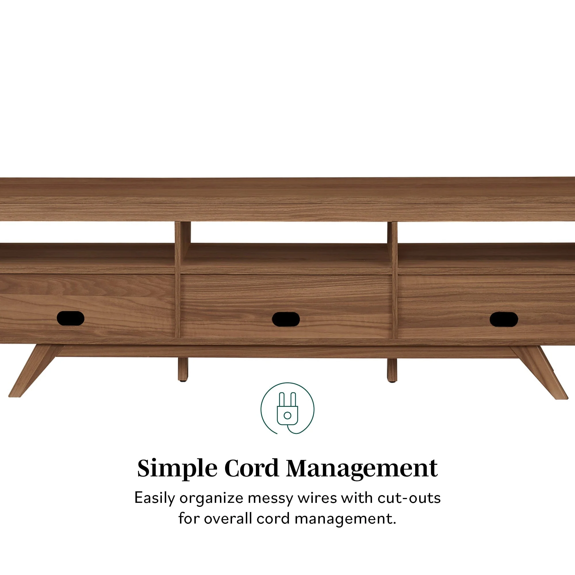 Mid-Century Kela Modern 3-Door TV Stand - Image 3