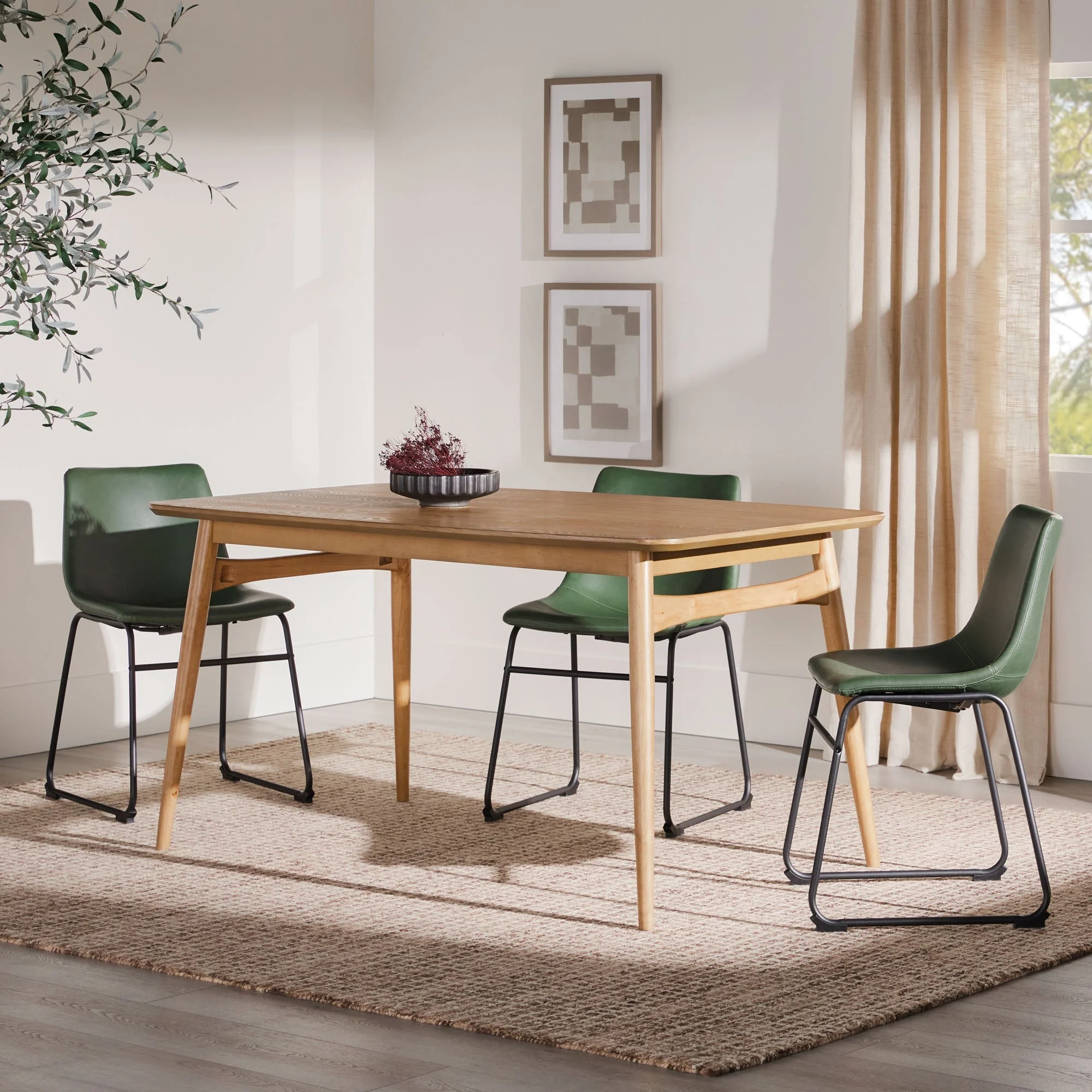 Mid-Century Taberu Modern Wood Dining Table - Image 4