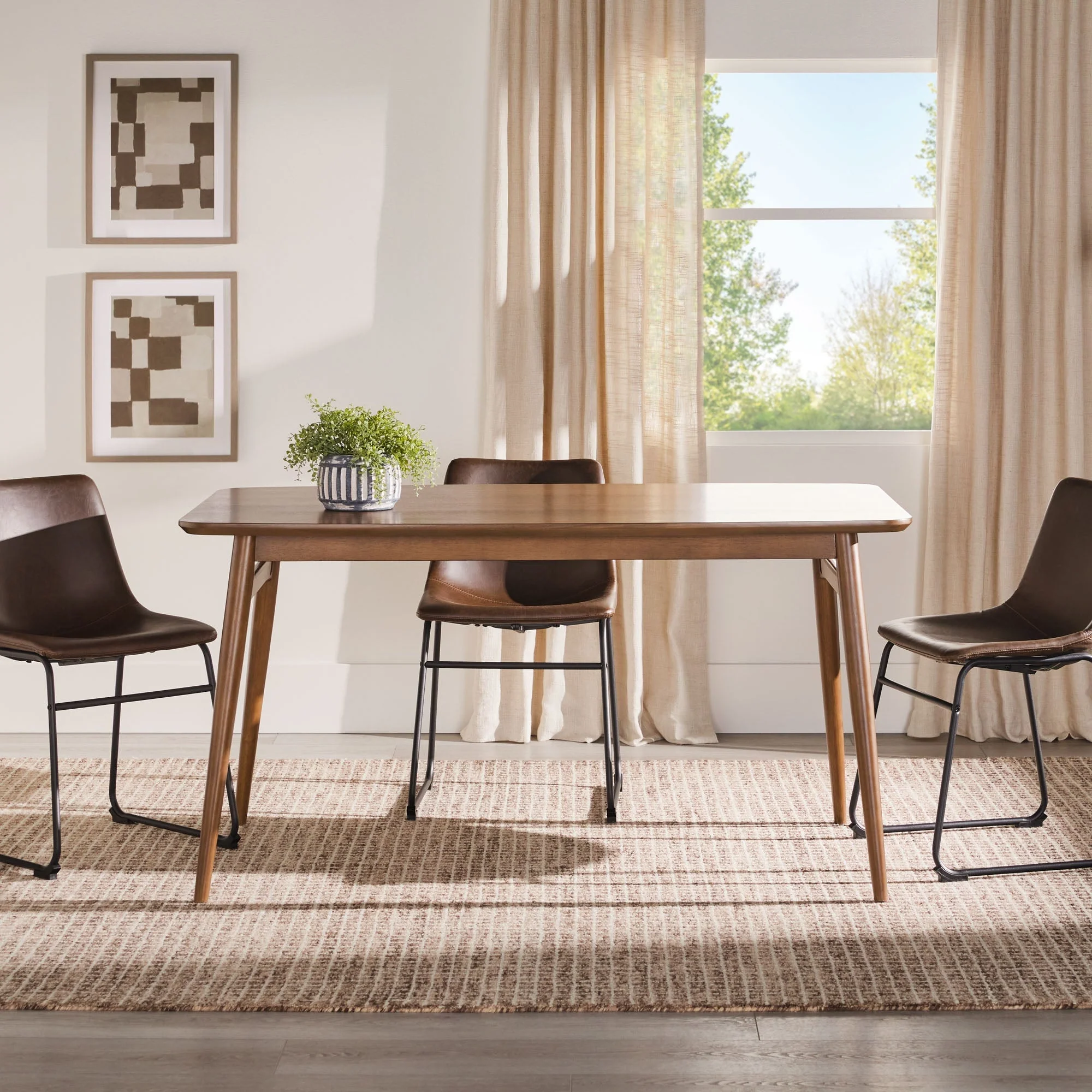 Mid-Century Taberu Modern Wood Dining Table - Image 8