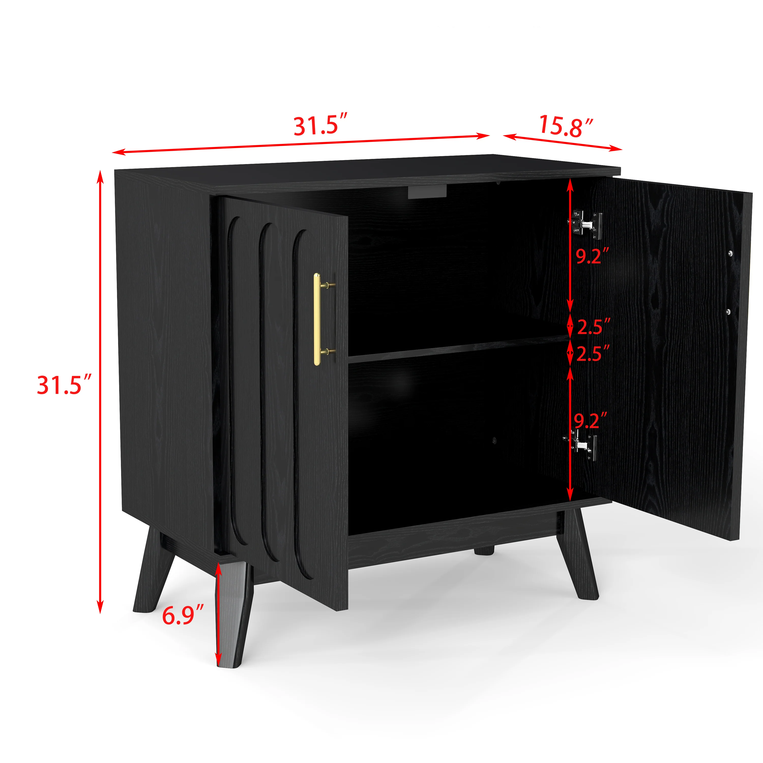 Walker Edison | Mid-Century Modern Fluted Accent Cabinet - Image 12