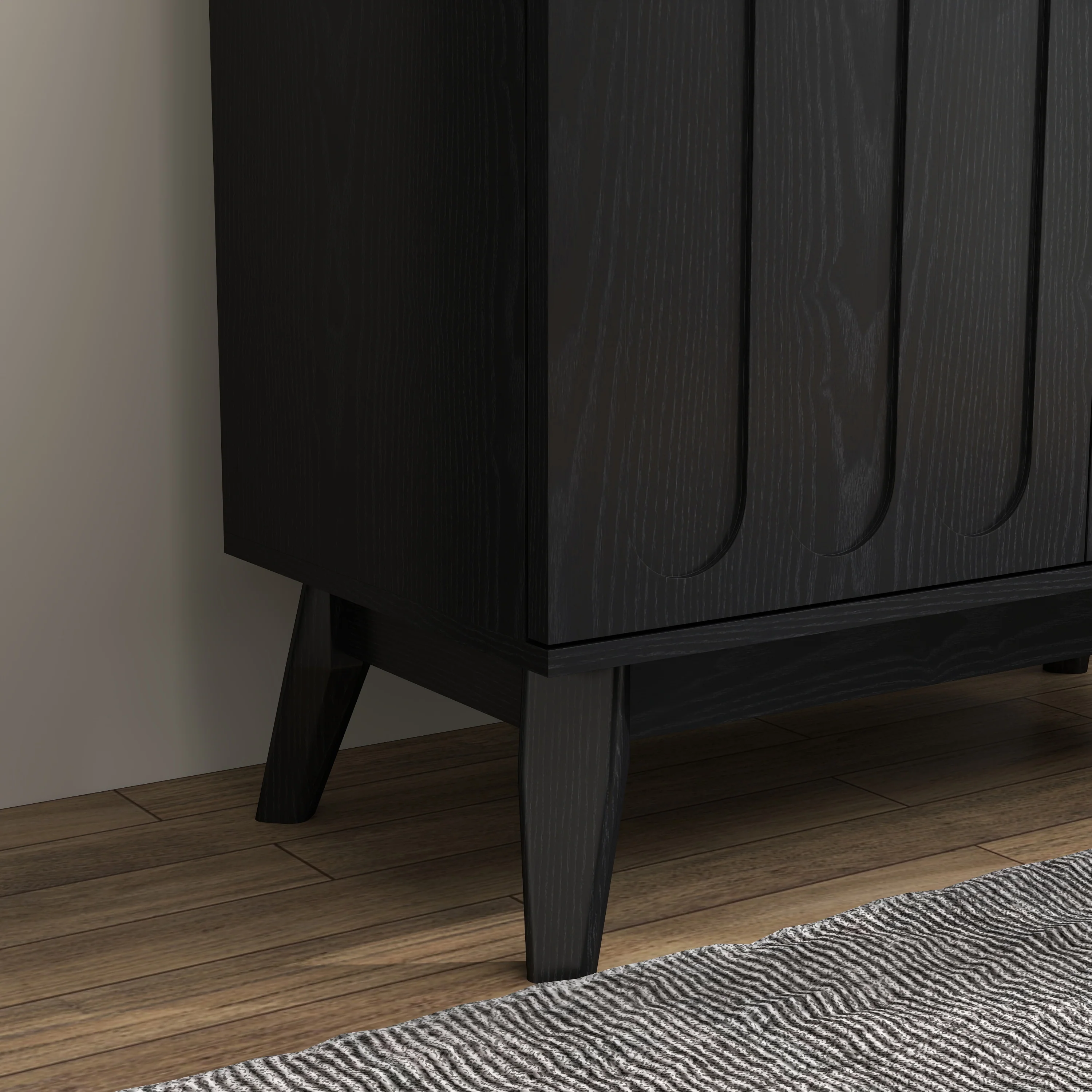 Walker Edison | Mid-Century Modern Fluted Accent Cabinet - Image 9