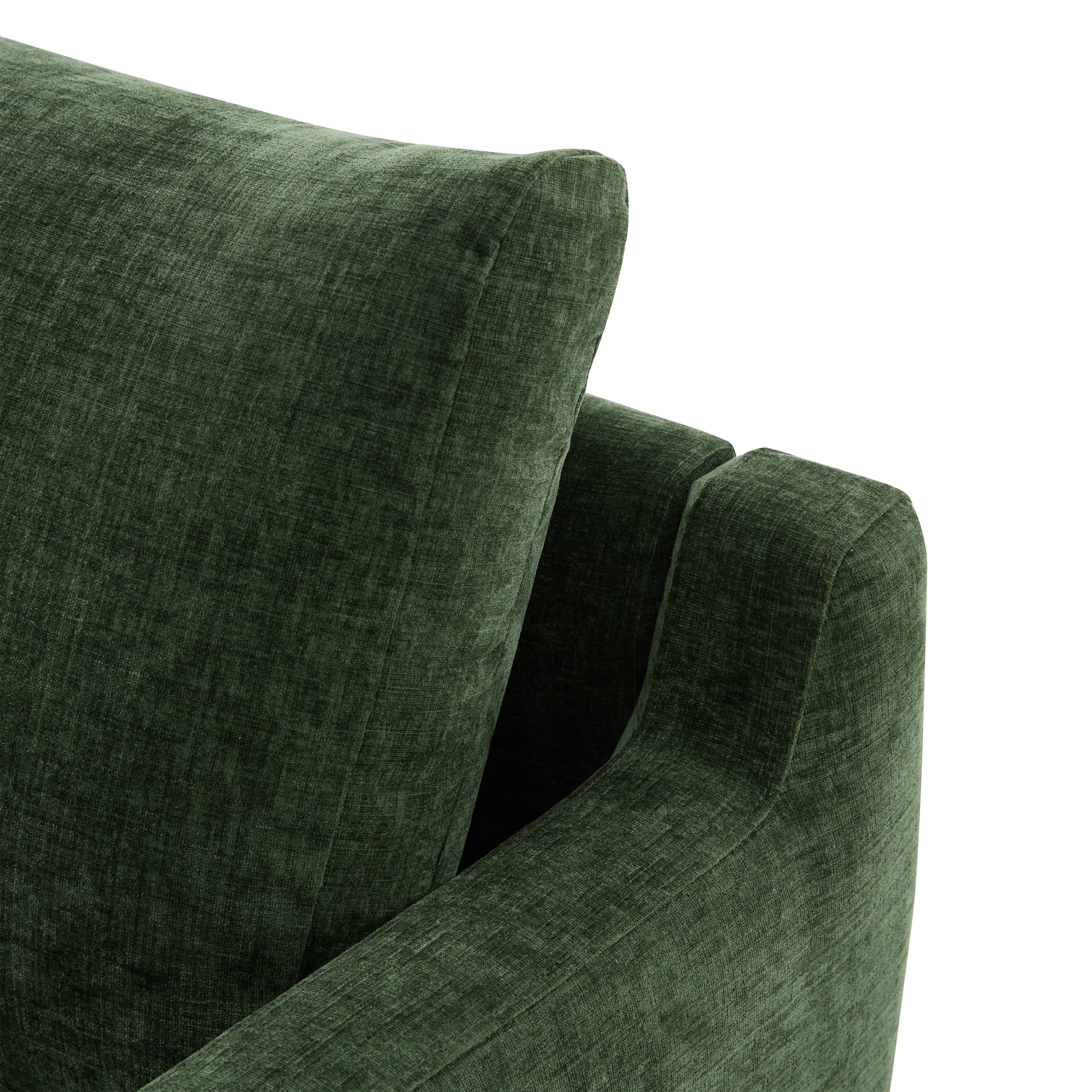 Mid-Century Modern Minimalist Green Accent Chair with Solid Wood Frame - Image 10