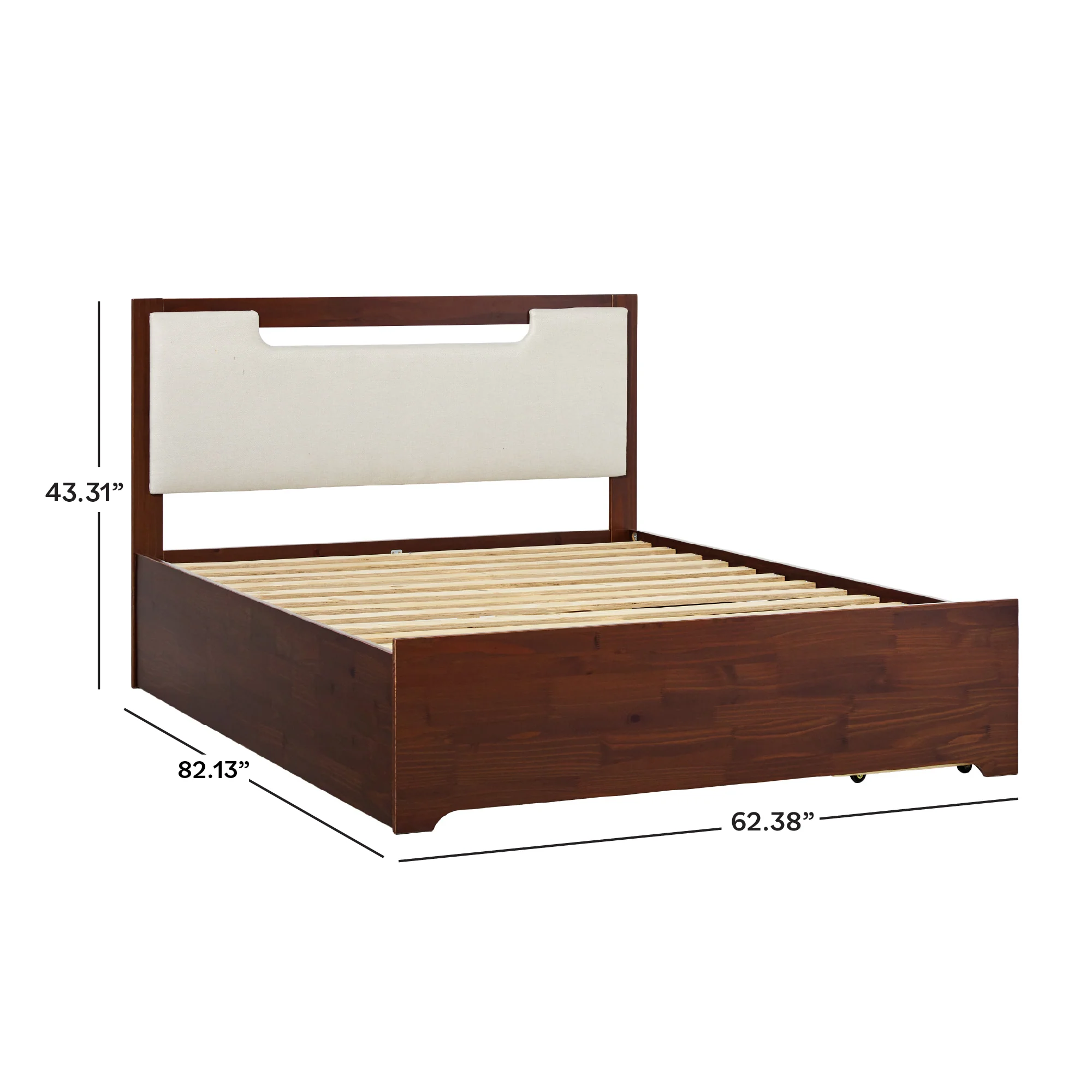 Sloane Mid-Century Modern Solid Wood Storage Bed - Image 17
