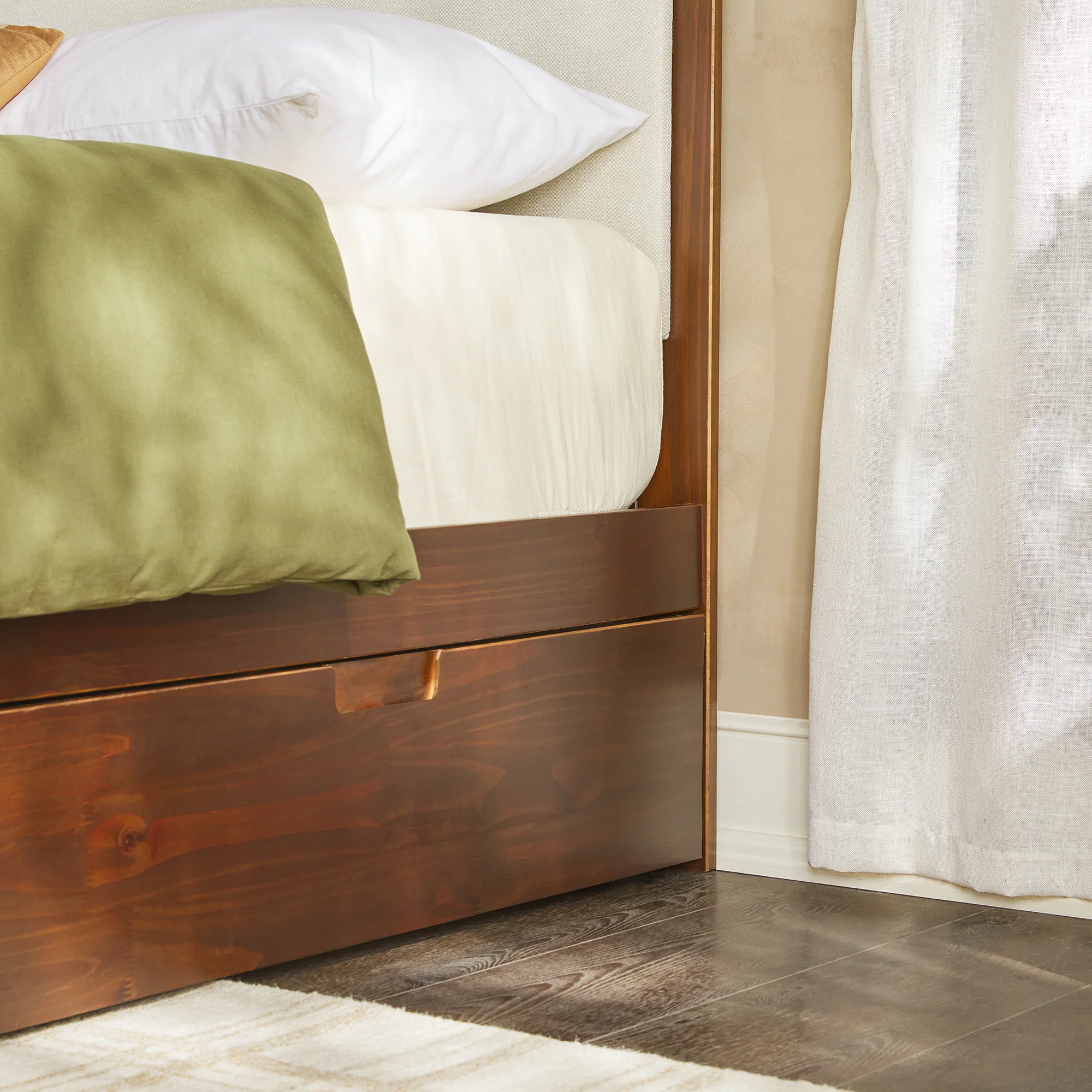 Sloane Mid-Century Modern Solid Wood Storage Bed - Image 23