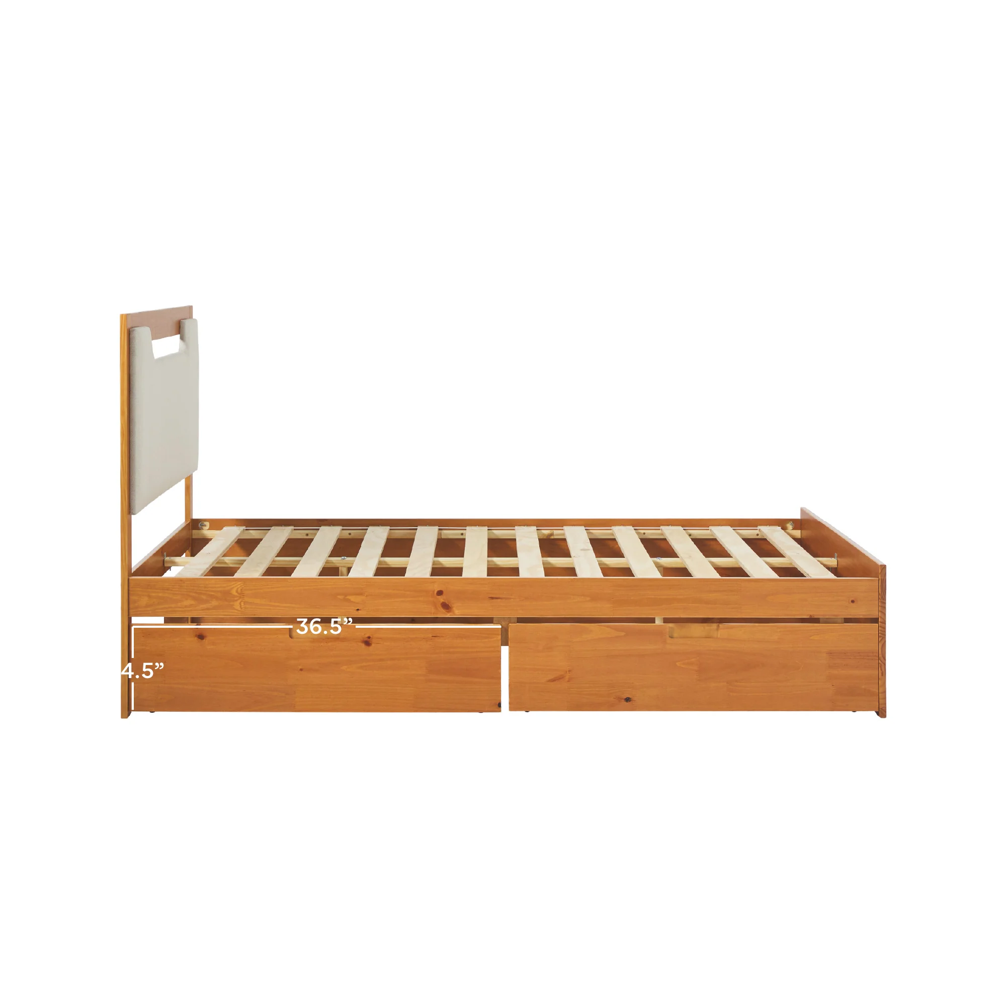 Sloane Mid-Century Modern Solid Wood Storage Bed - Image 7