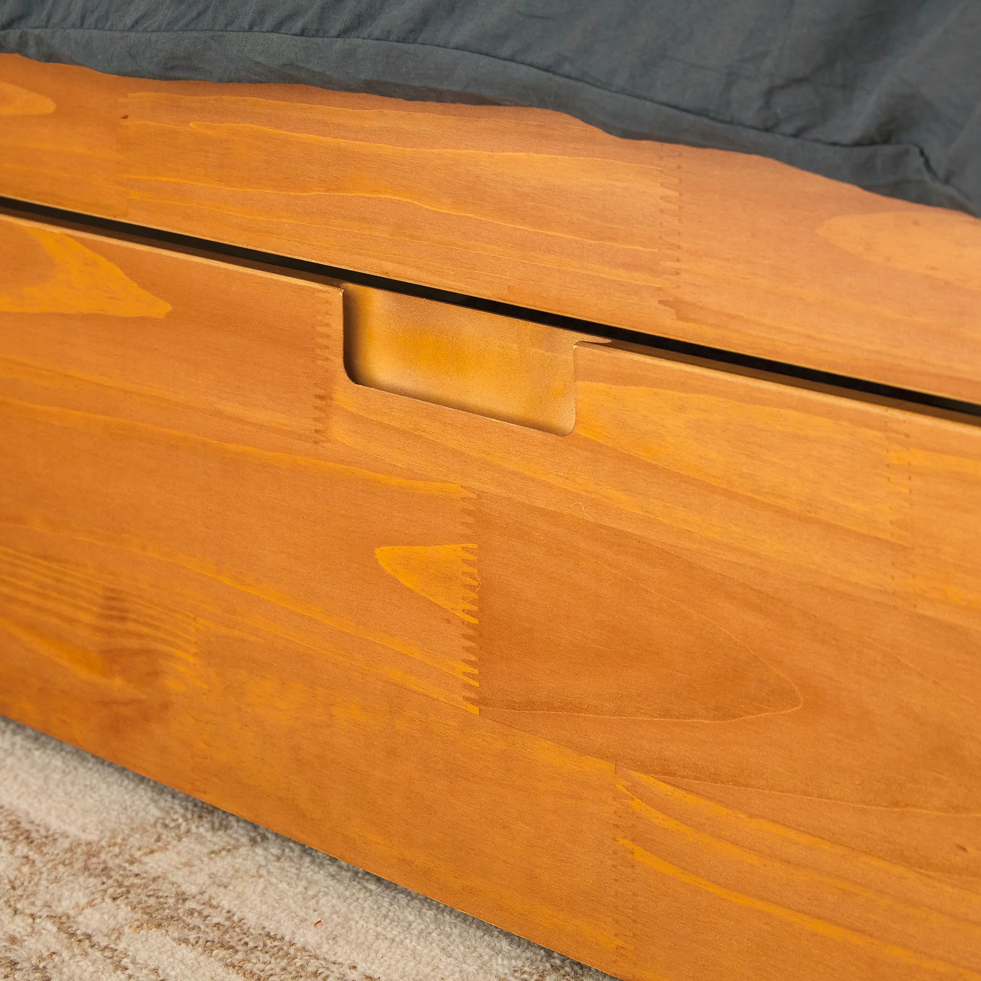 Sloane Mid-Century Modern Solid Wood Storage Bed - Image 8