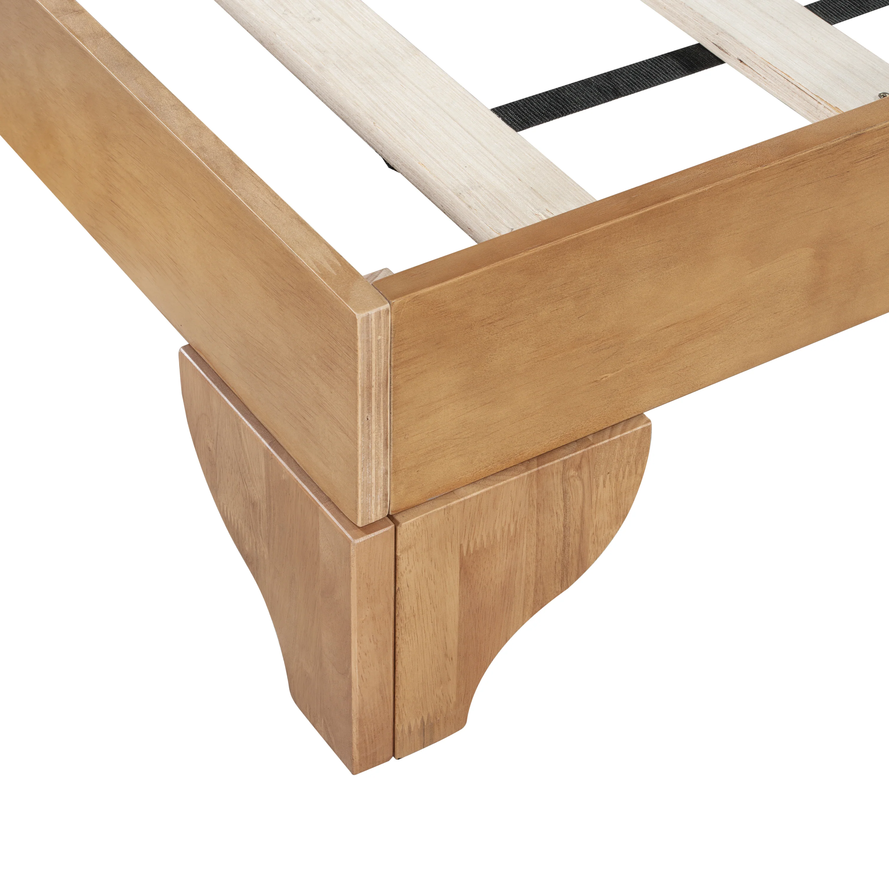 Mid Century Modern Wood and Upholstered Bedframe - Image 21