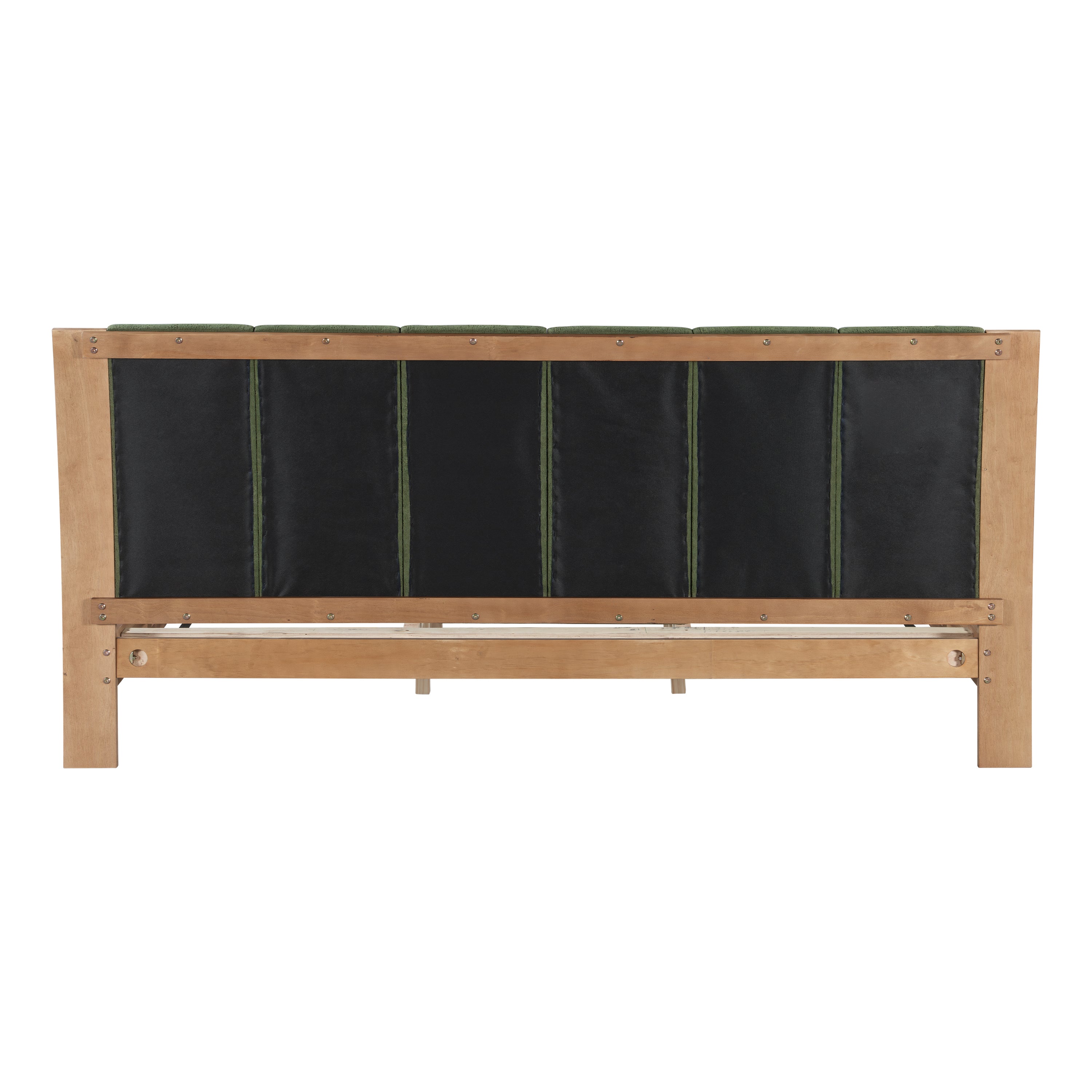 Mid Century Modern Wood and Upholstered Bedframe - Image 24