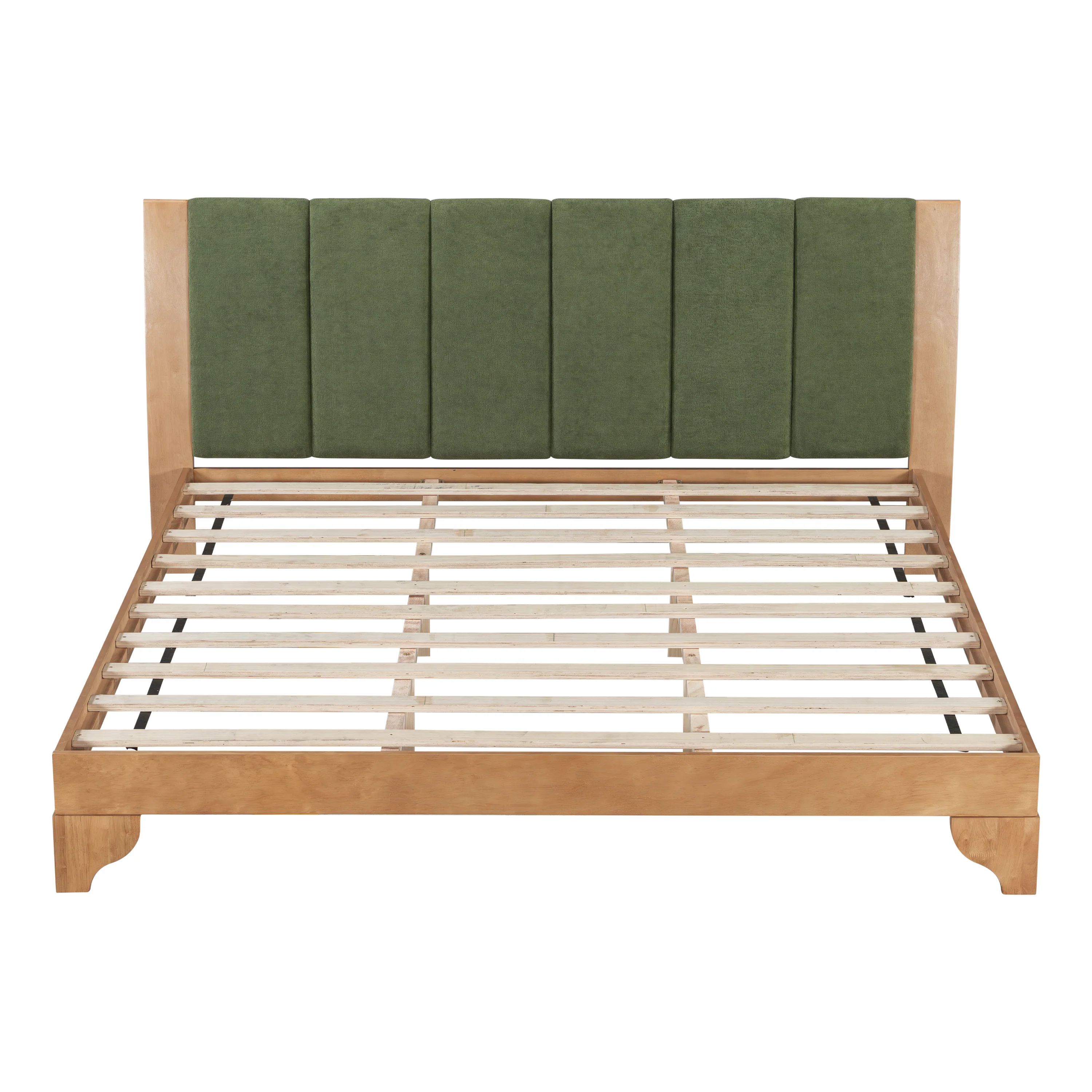 Mid Century Modern Wood and Upholstered Bedframe - Image 27