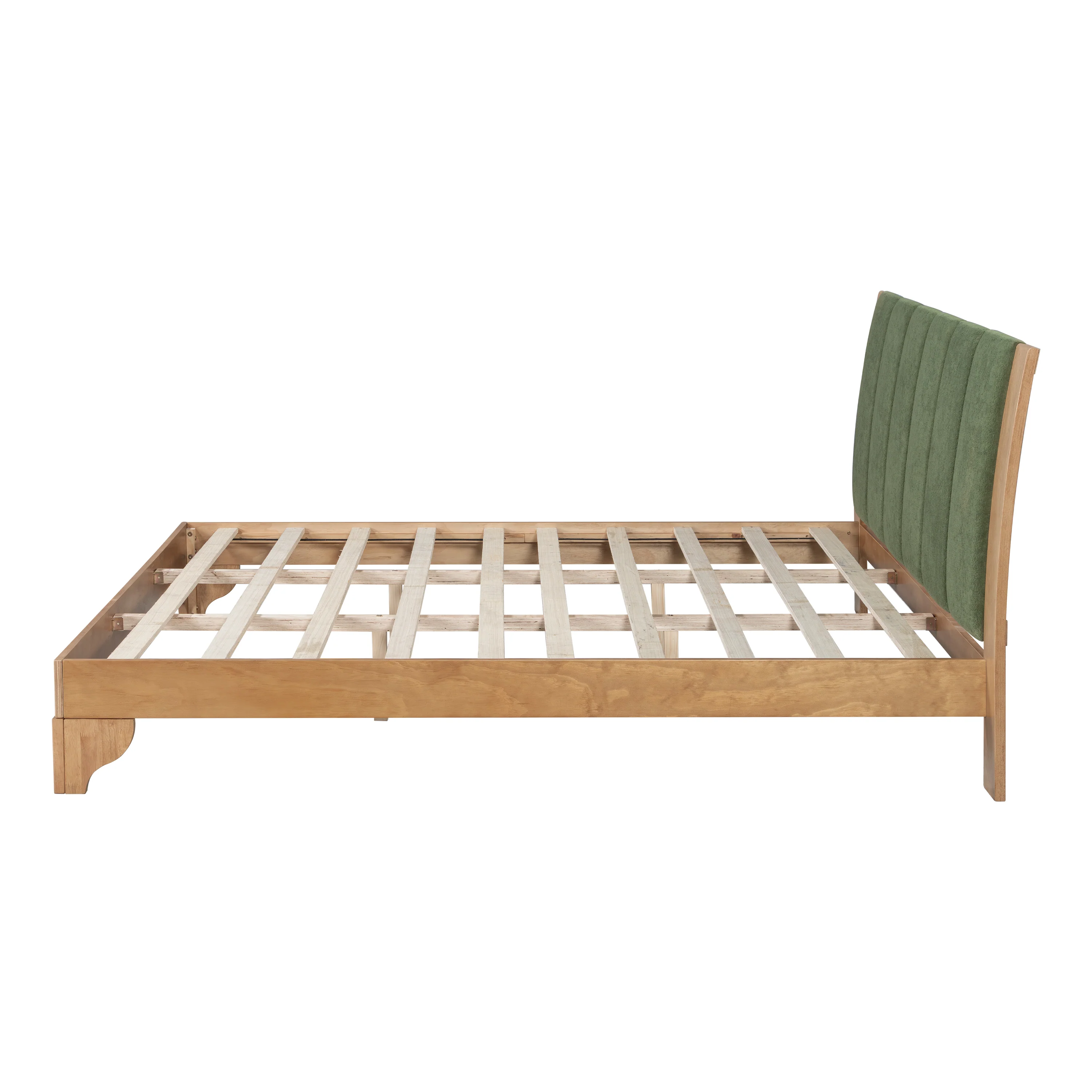 Mid Century Modern Wood and Upholstered Bedframe - Image 31
