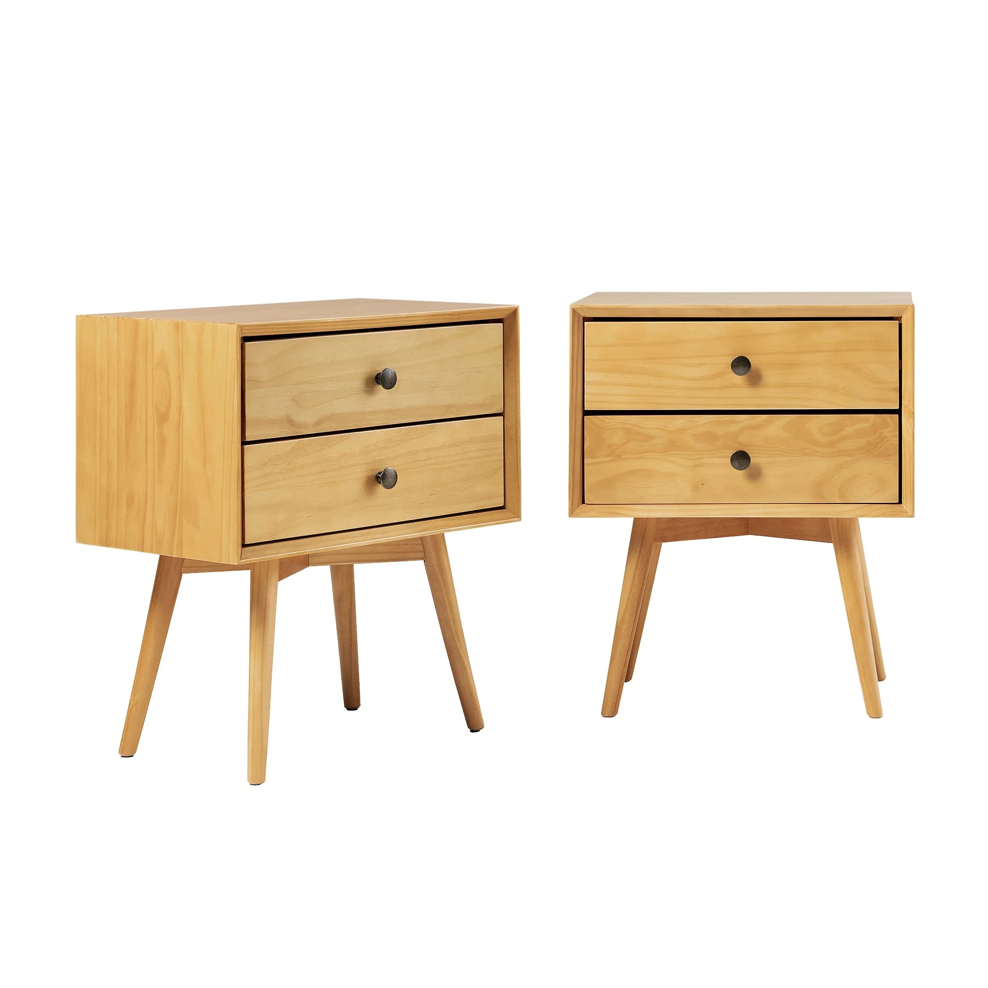 Mid-Century Solid Wood Nightstand Collection (1 or 2 Drawer) - Image 17
