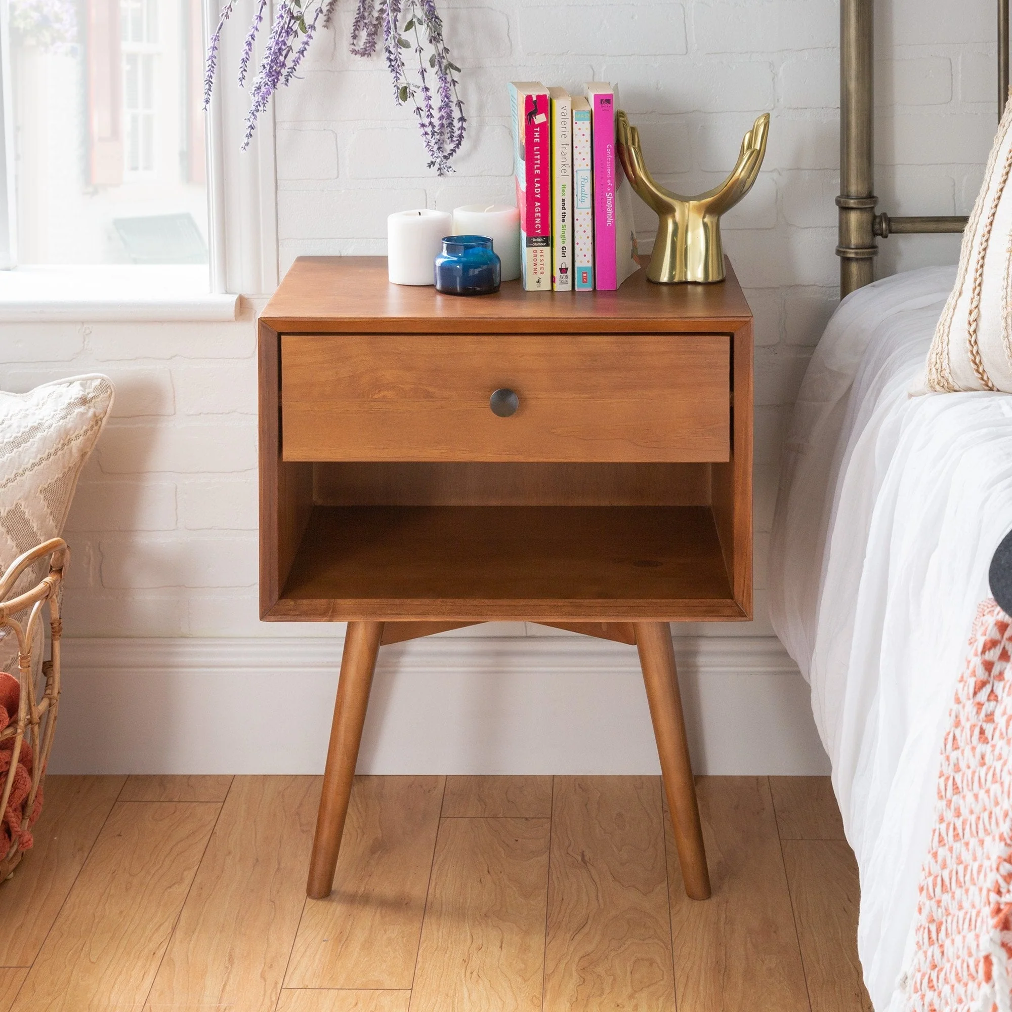 Mid-Century Solid Wood Nightstand Collection (1 or 2 Drawer) - Image 26