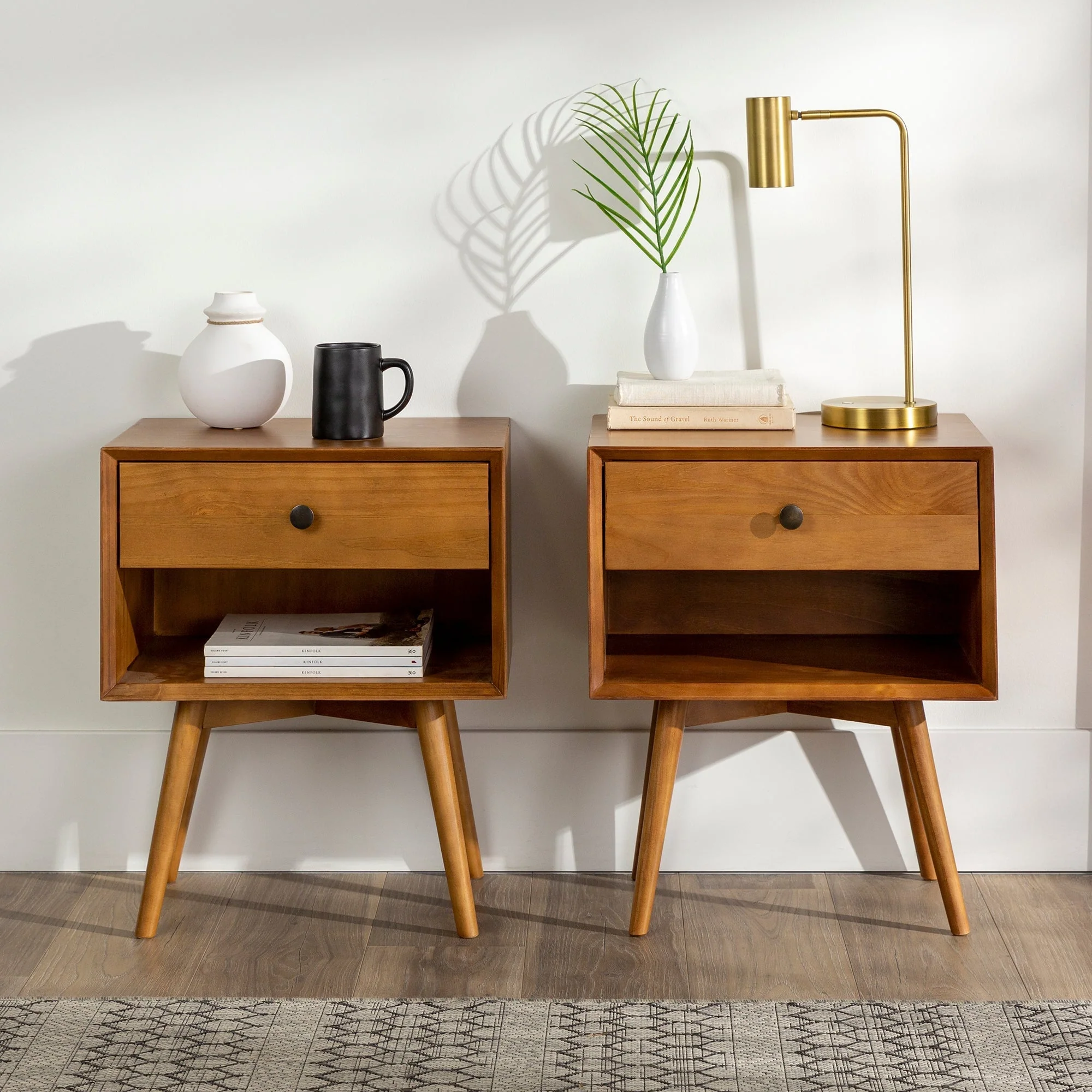 Mid-Century Solid Wood Nightstand Collection (1 or 2 Drawer) - Image 27