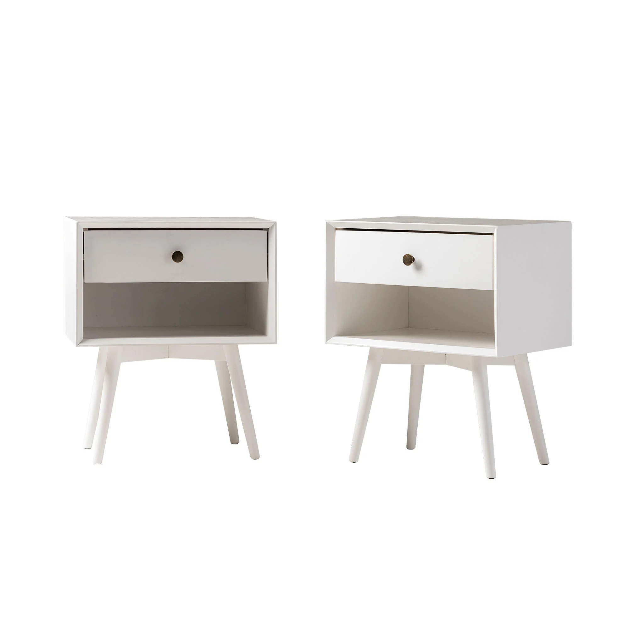 Mid-Century Solid Wood Nightstand Collection (1 or 2 Drawer) - Image 45