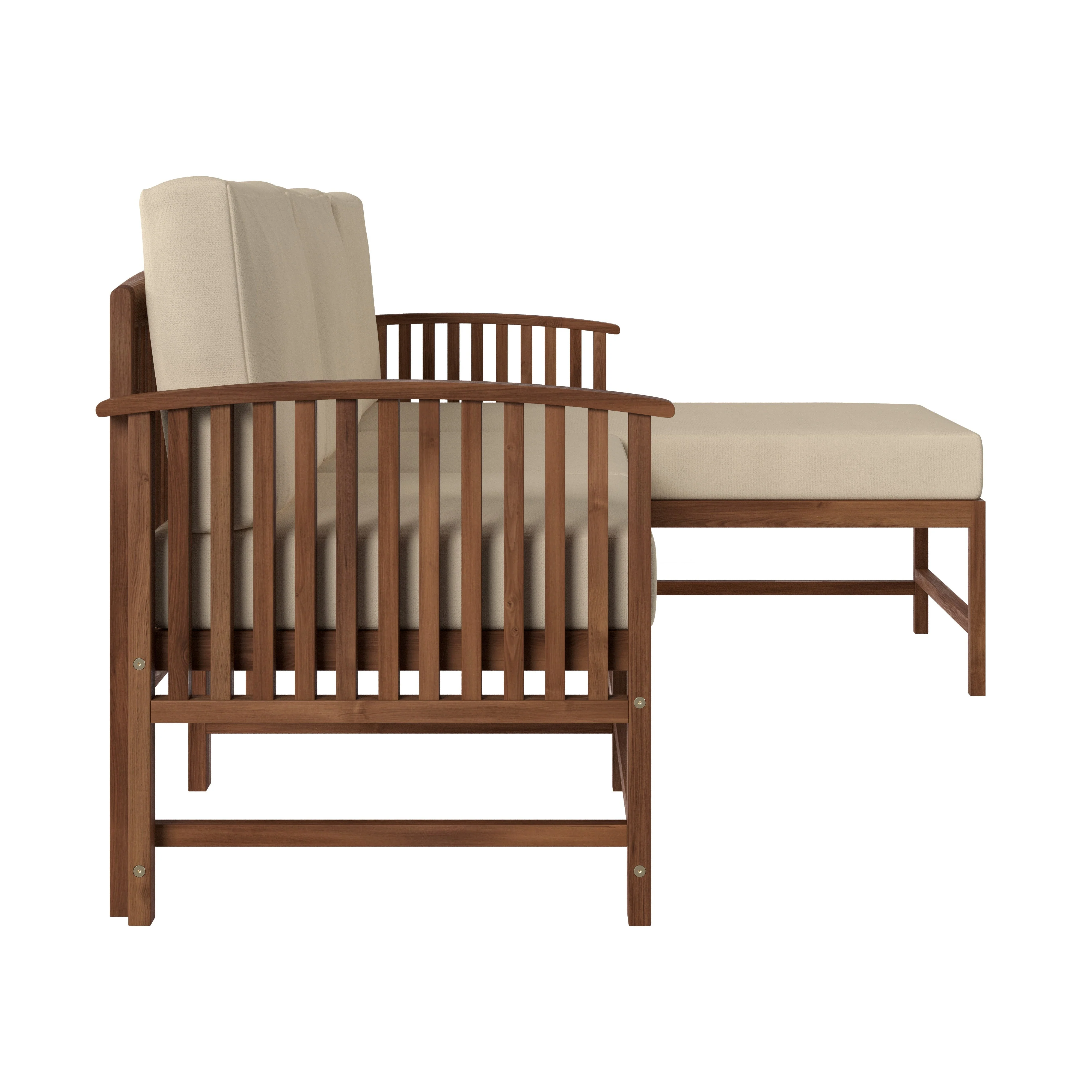 Midland Modern Solid Wood 3-Piece Outdoor Sectional Set - Image 11