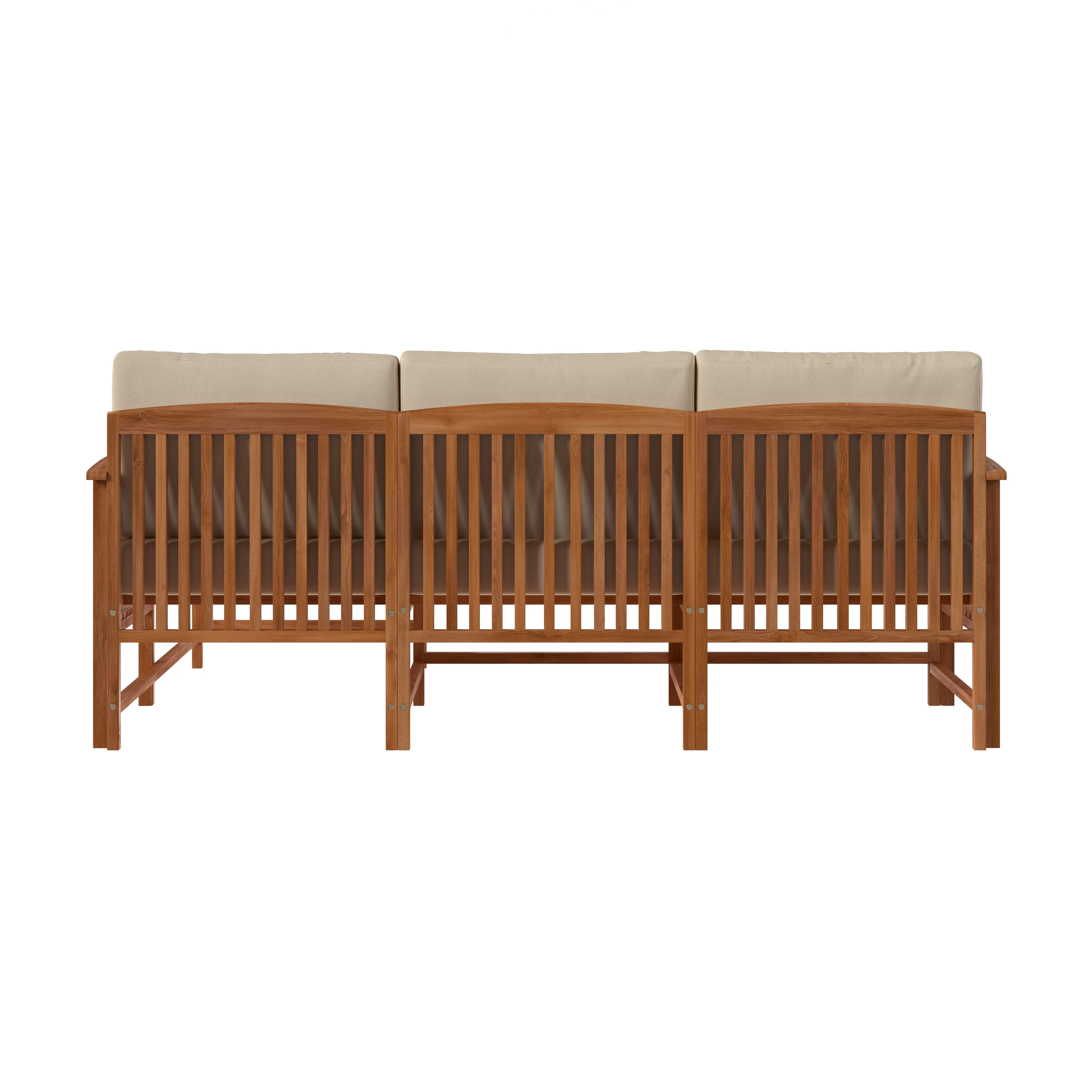 Midland Modern Solid Wood 3-Piece Outdoor Sectional Set - Image 6