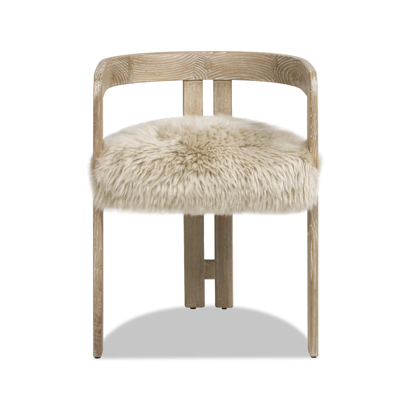 Millwick 21' Low Back Genuine Fur Dining Chair - Image 4
