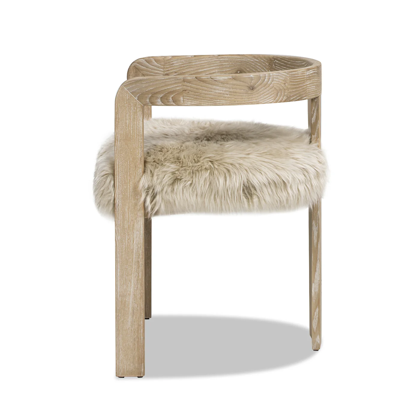 Millwick 21' Low Back Genuine Fur Dining Chair - Image 7