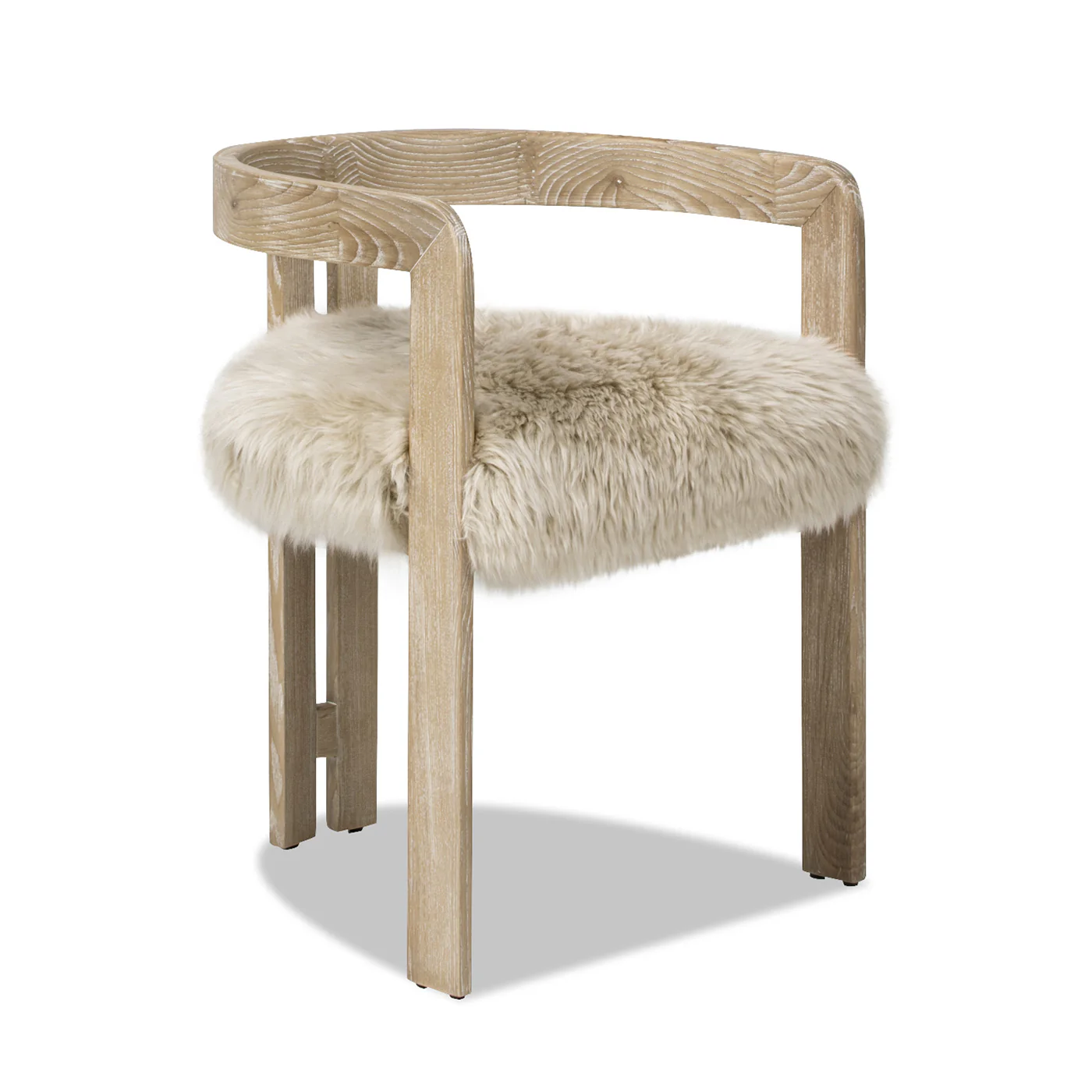 Millwick 21' Low Back Genuine Fur Dining Chair - Image 8