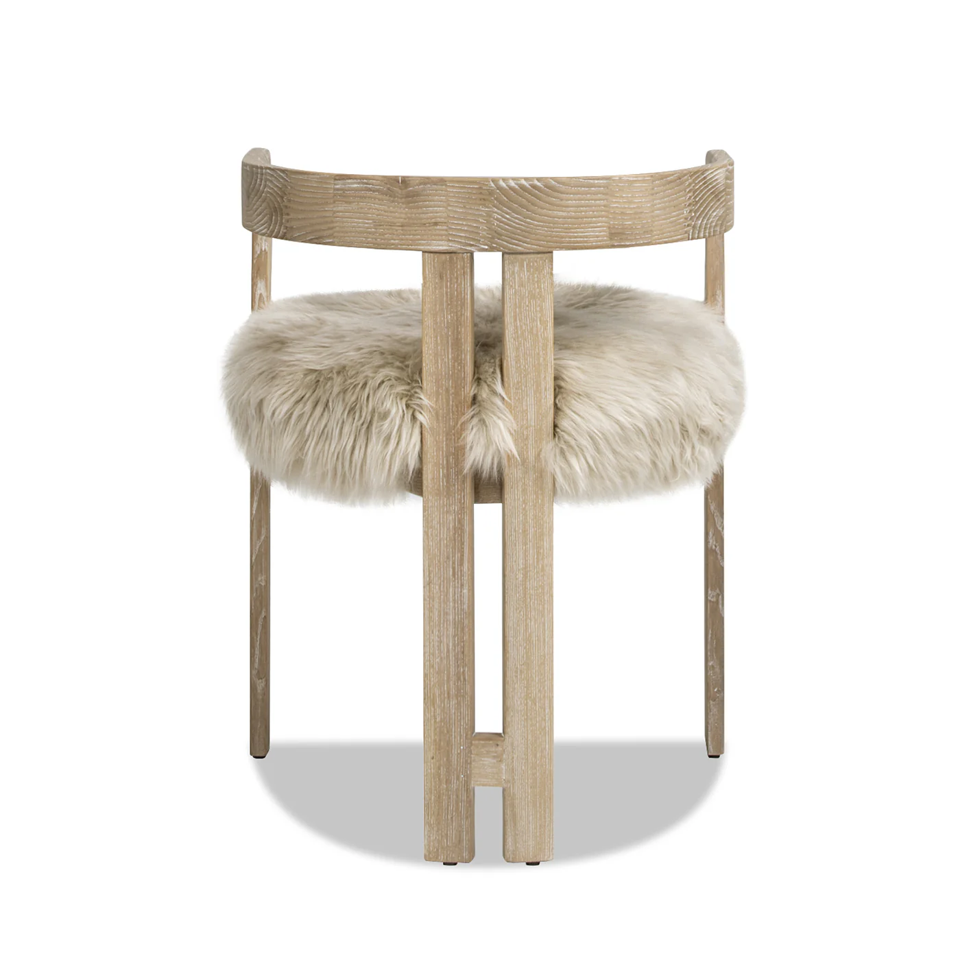 Millwick 21' Low Back Genuine Fur Dining Chair - Image 9