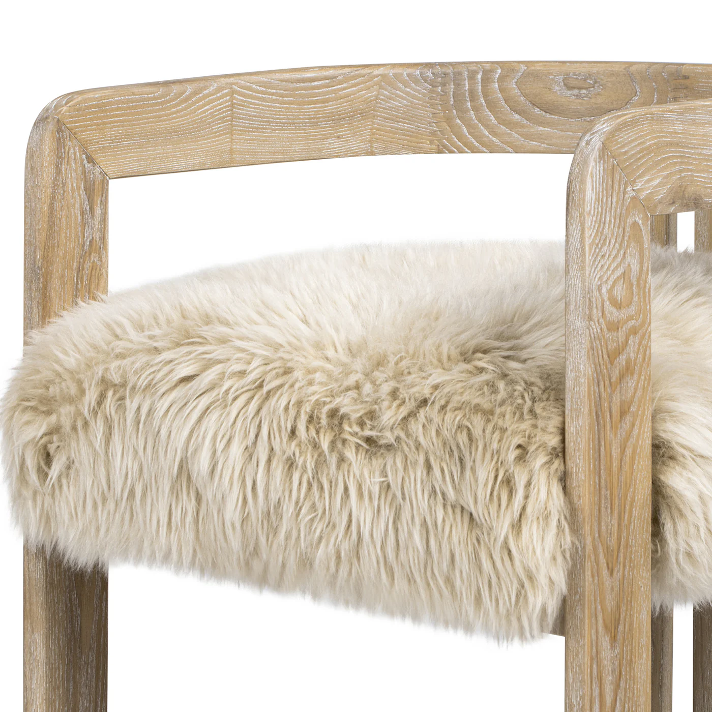 Millwick 26.5' Low Back Genuine Fur Counter Stool - Image 12