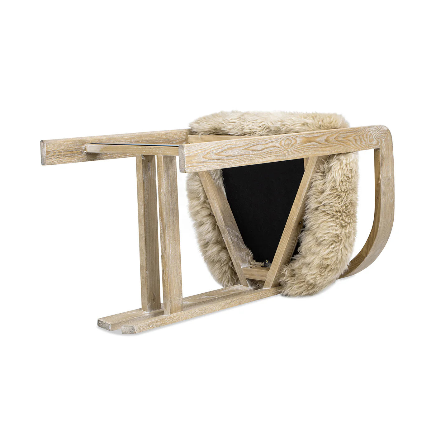 Millwick 26.5' Low Back Genuine Fur Counter Stool - Image 14