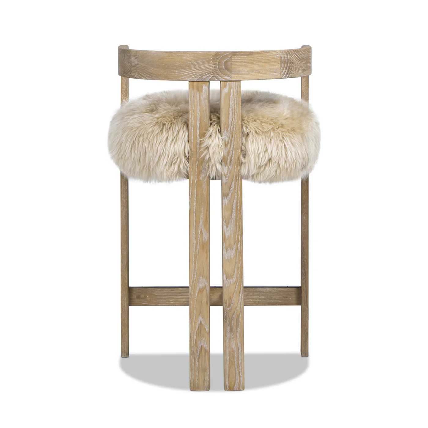 Millwick 26.5' Low Back Genuine Fur Counter Stool - Image 9