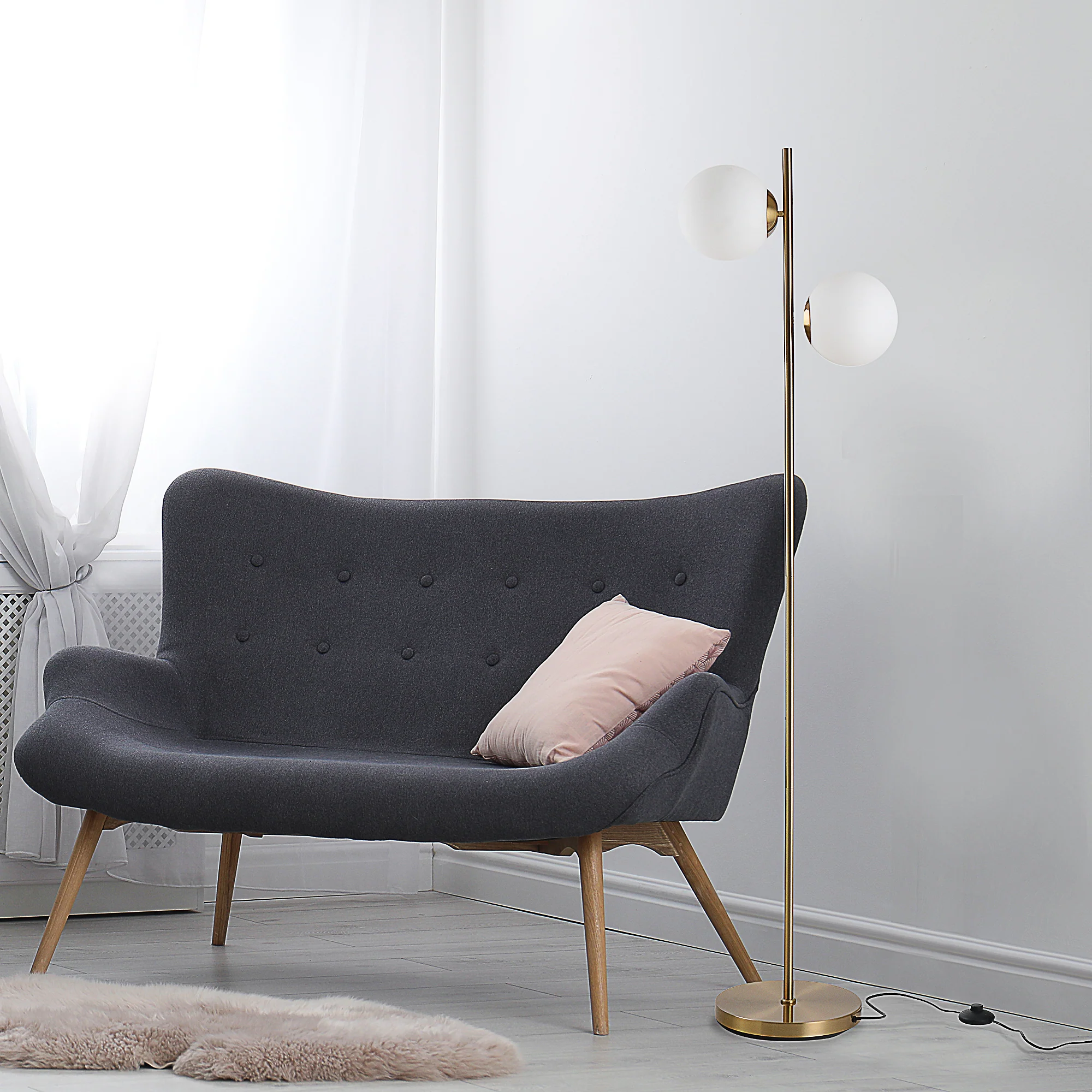 Walker Edison | Minimalist Floor Lamp - Image 7