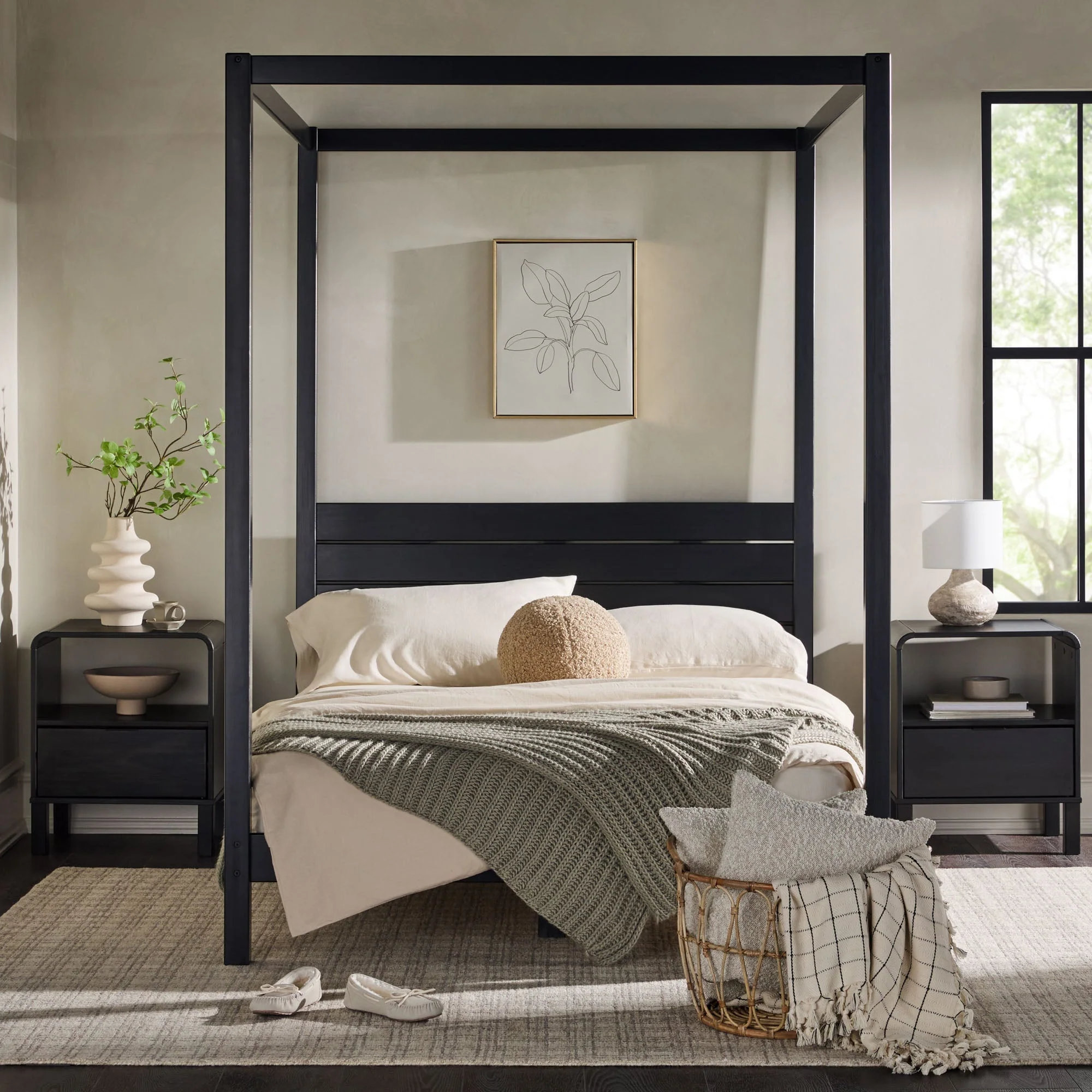 Isla Solid Wood Canopy Bedframe Collection - Image 32
