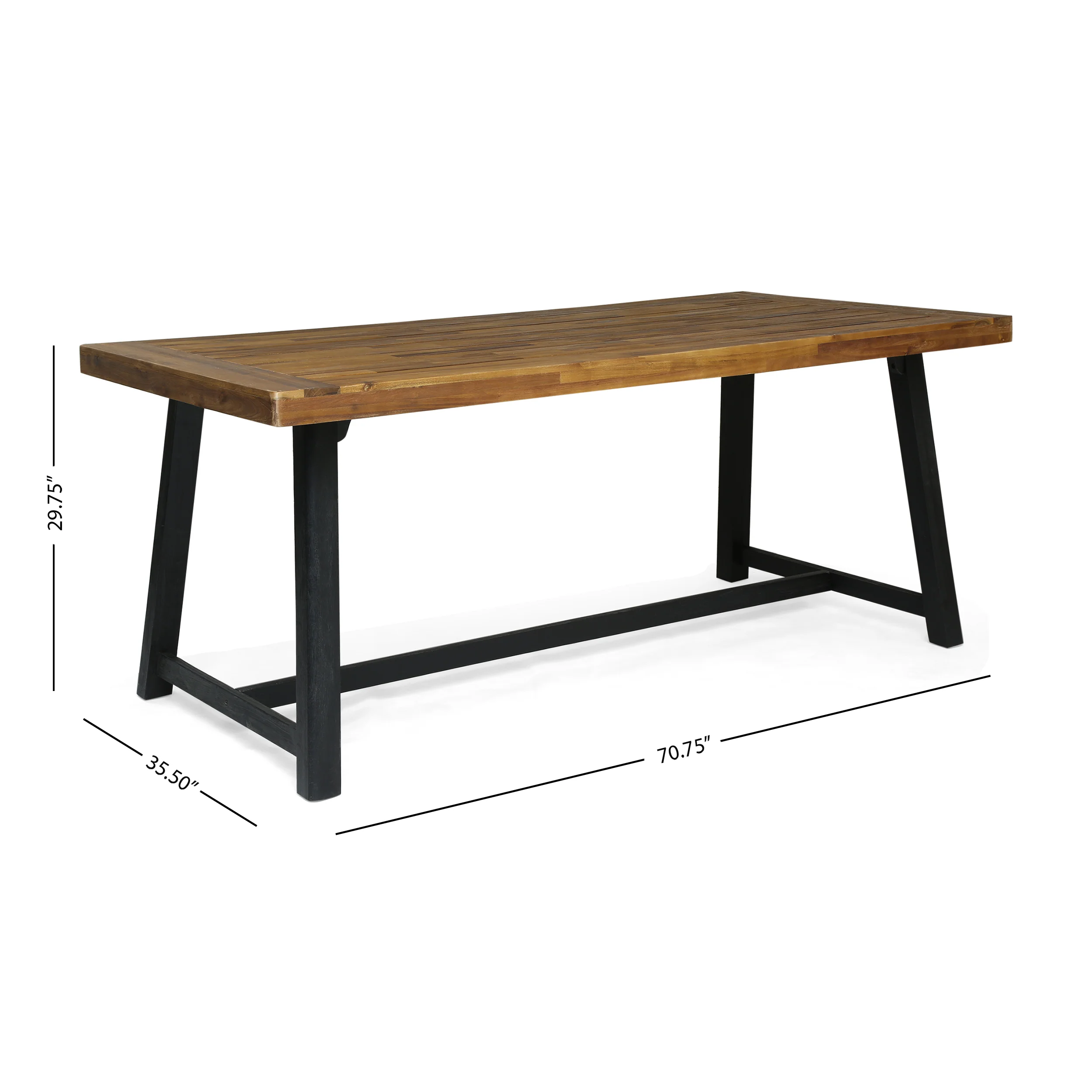 Walker Edison | Modern 7 Pieces Outdoor Patio Dining Set - Image 4