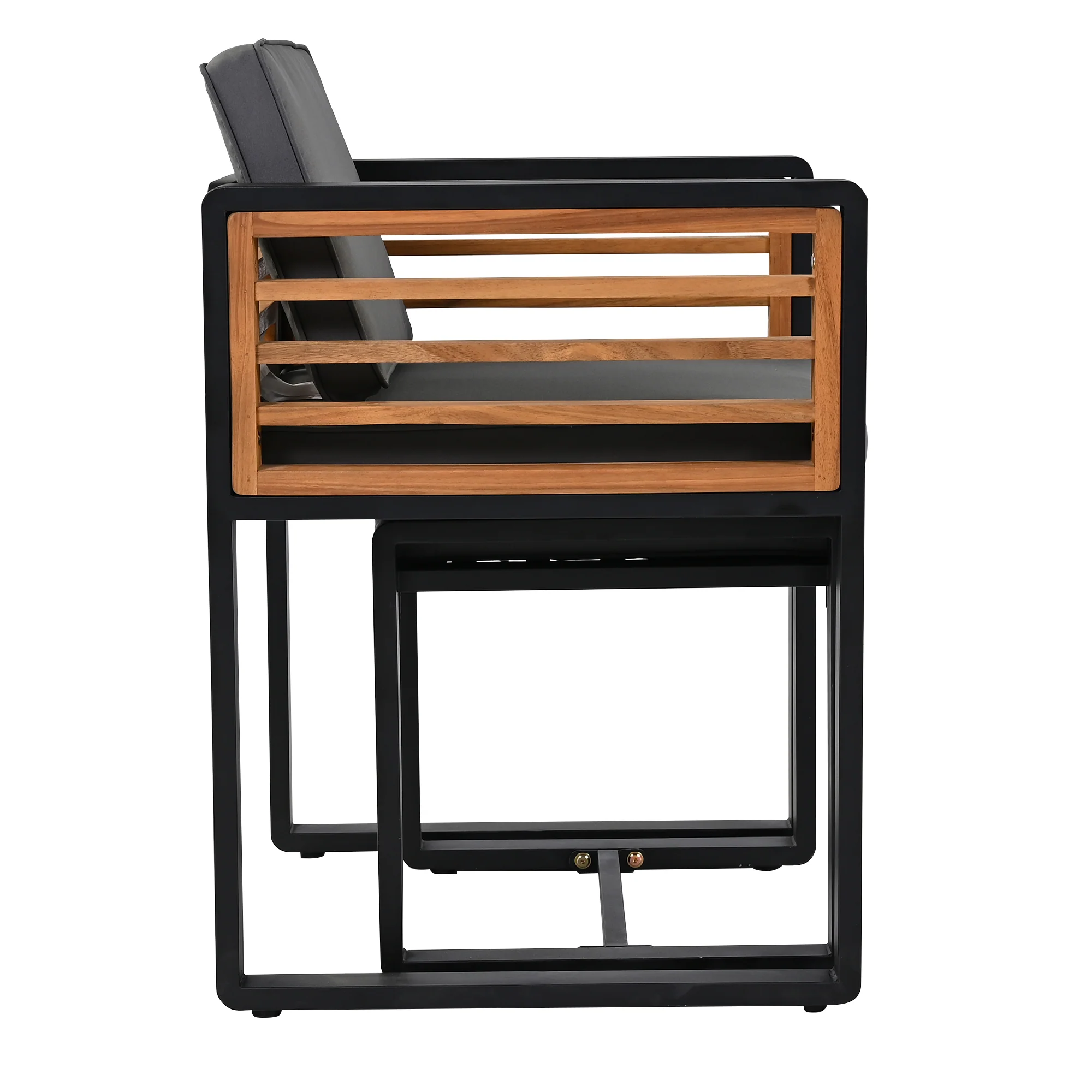 Walker Edison | Modern 9-Pieces Acacia Wood Patio Dining Set - Image 14
