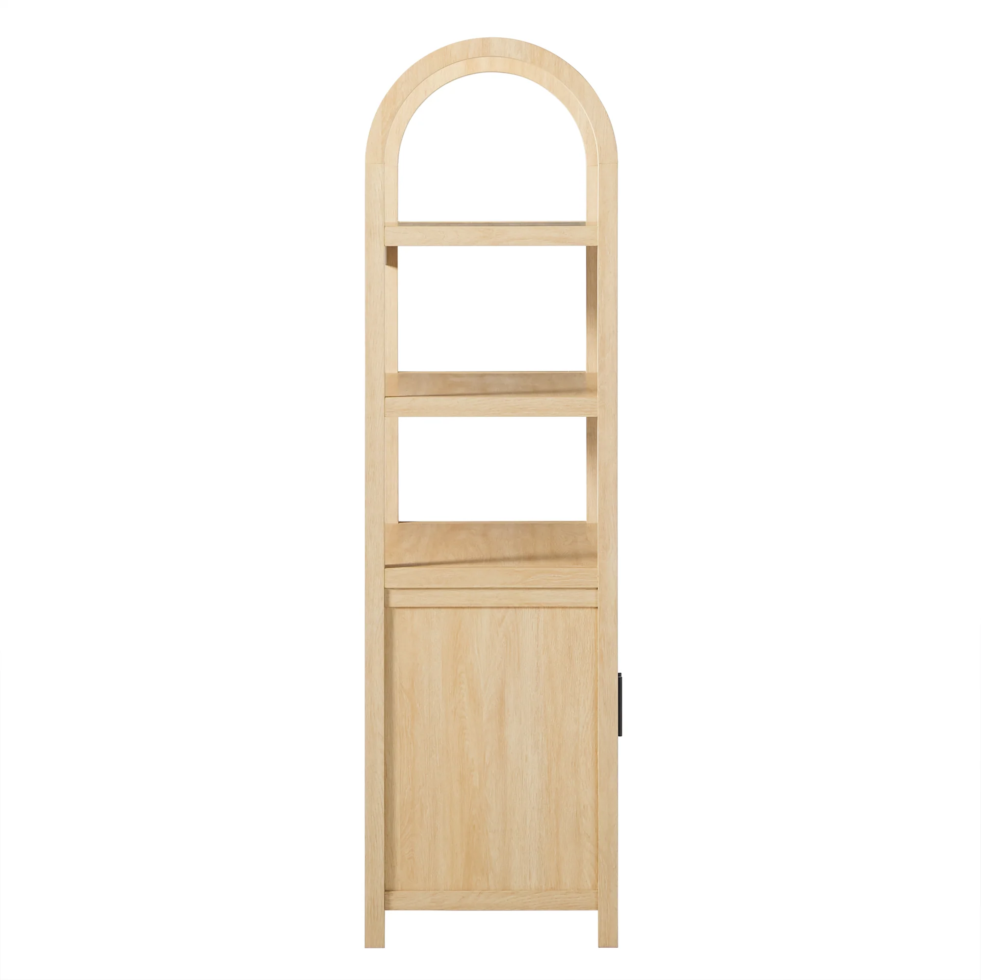 Sasha Modern Arched Bookshelf Cabinet with Reeded Doors - Image 14