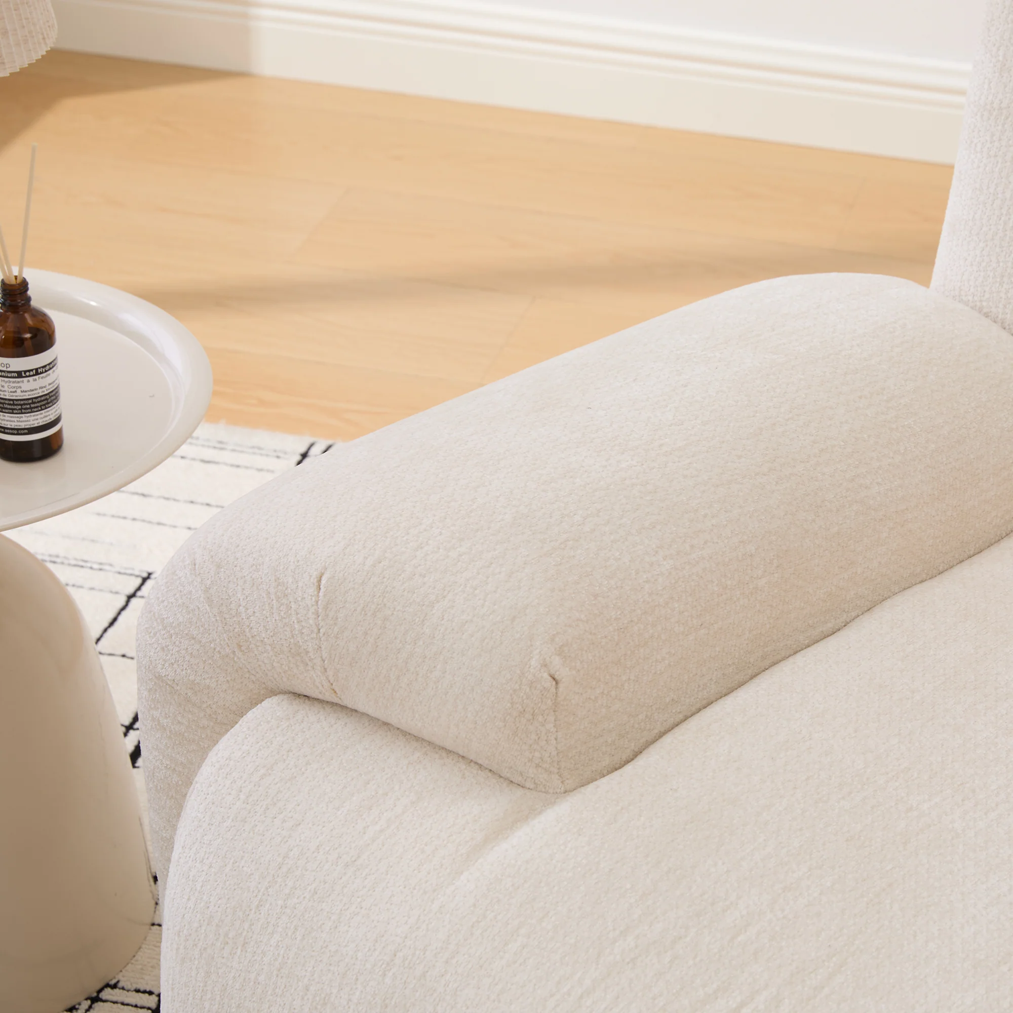 Modern Chenille Armchair Cloud Lounge Accent Chair with Deep Seats - Image 9