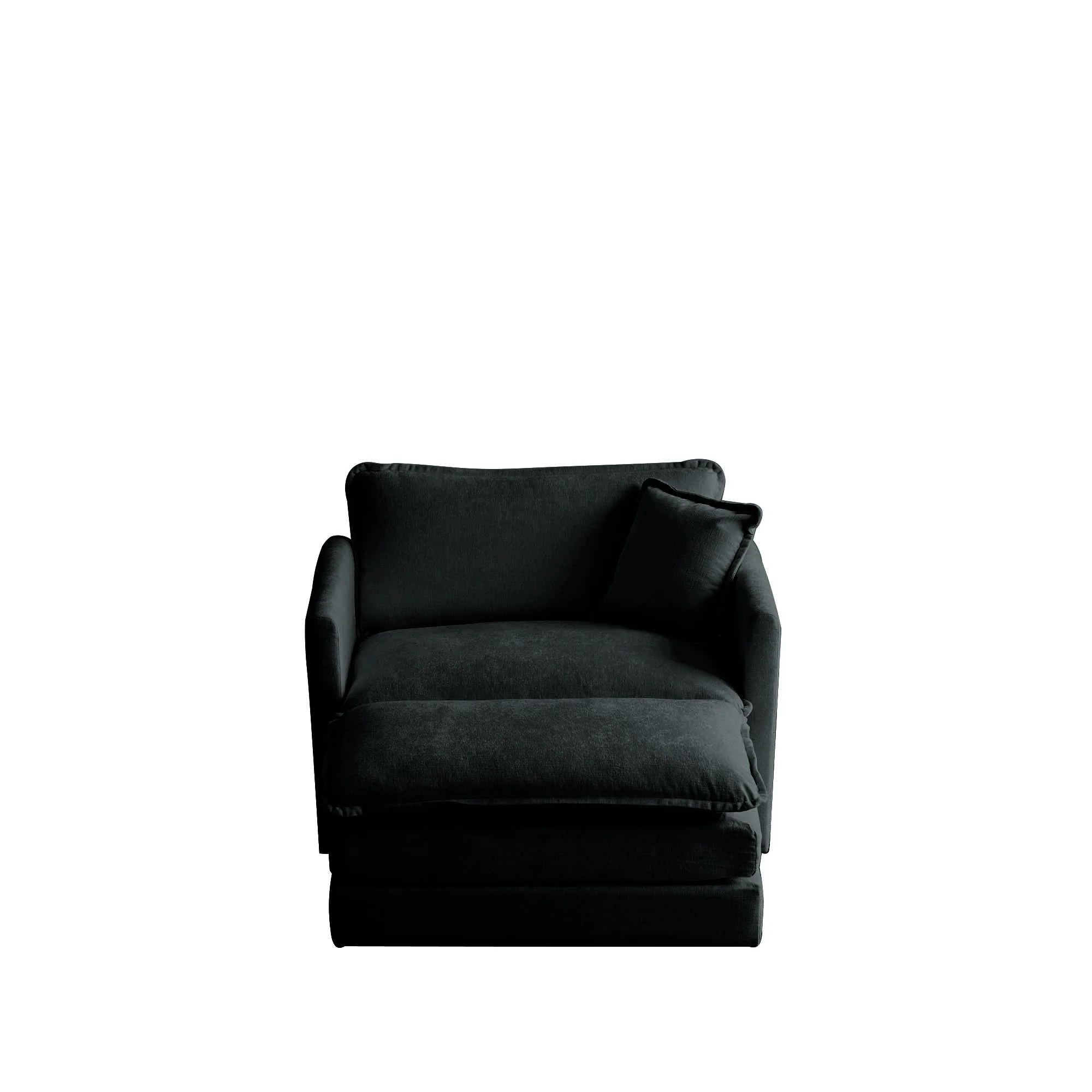 Walker Edison | Modern Cloud Accent Chair with Ottoman - Image 7