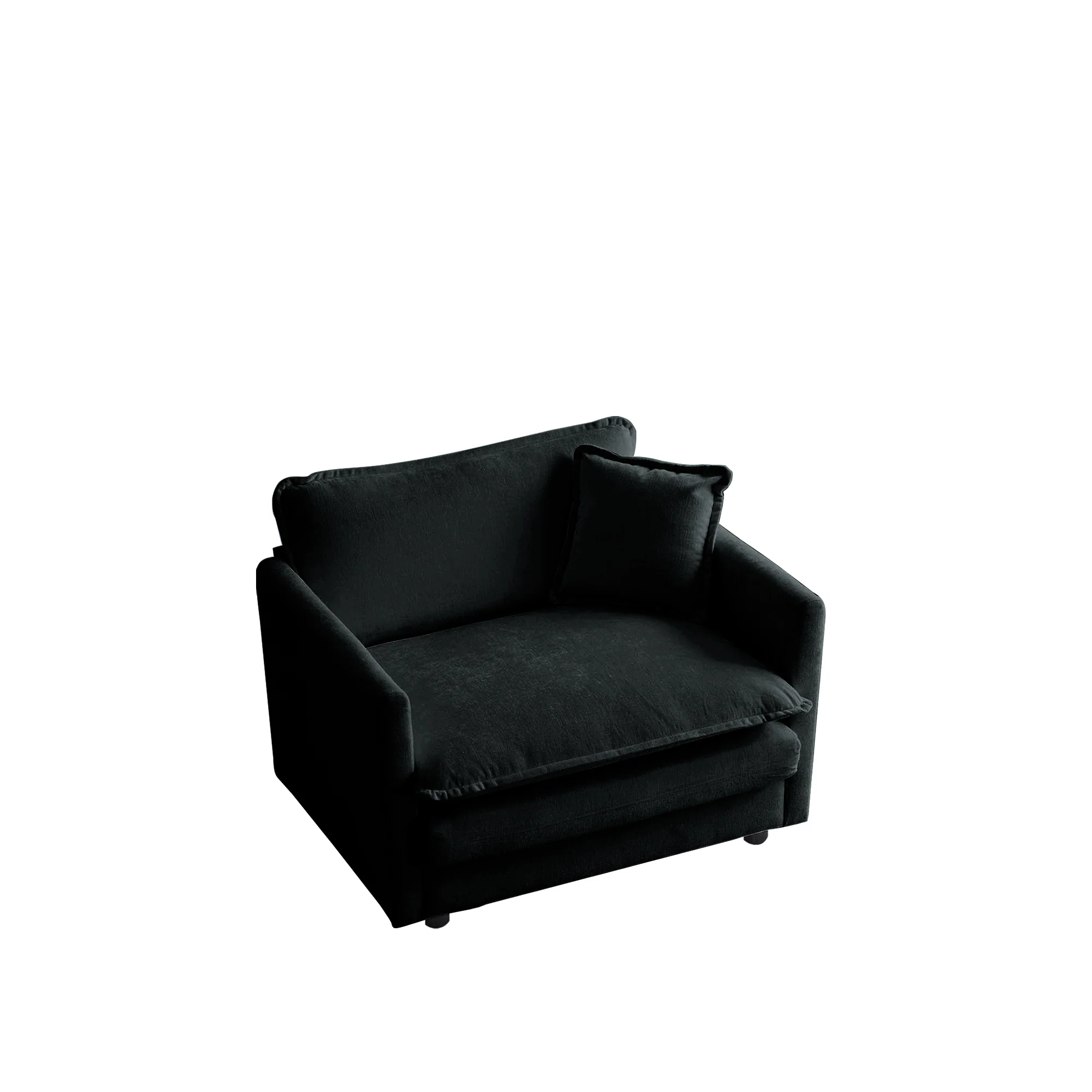 Walker Edison | Modern Cloud Accent Chair with Ottoman - Image 8