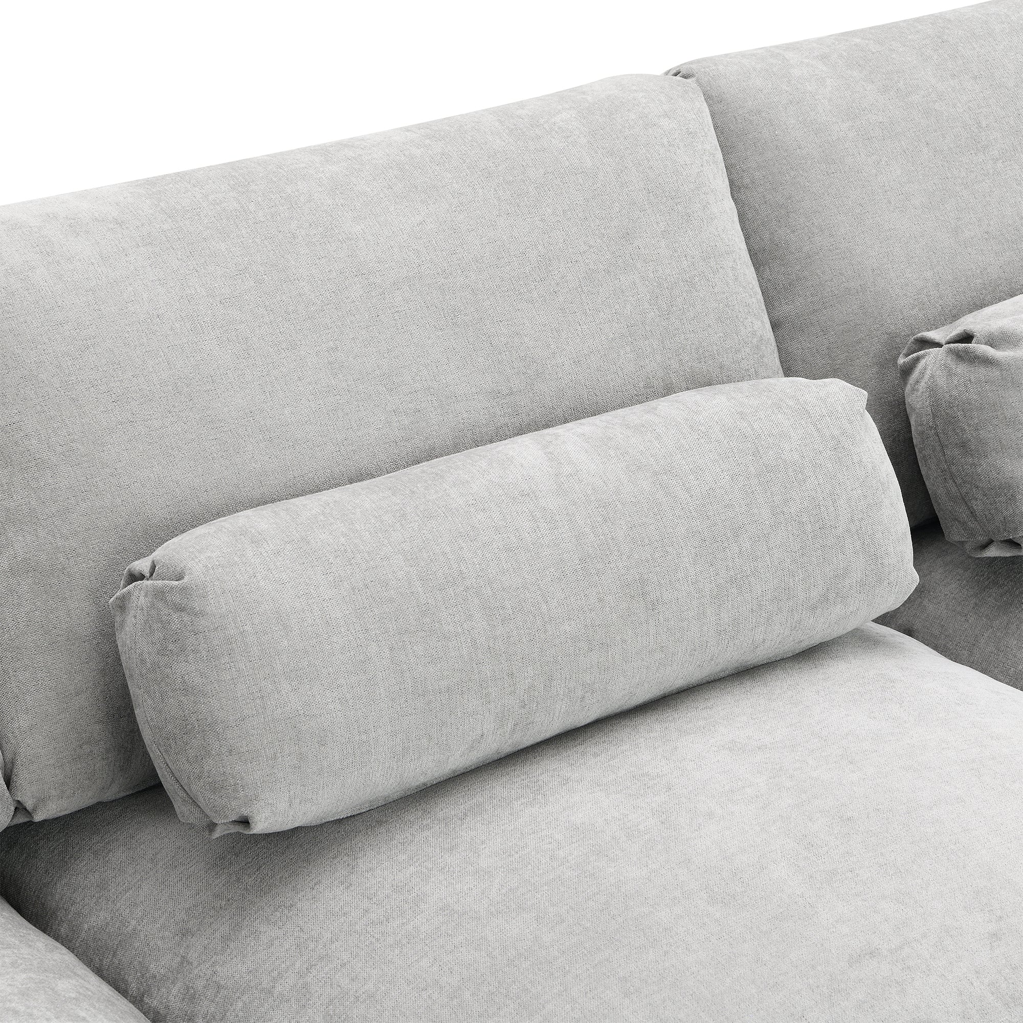 Modern Cloud Modular Sectional Sofa with Storage, Pillows and 2 Movable Ottomans - Image 16