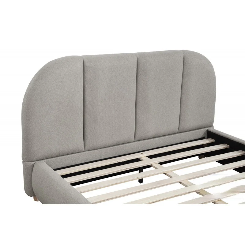 Walker Edison | Modern Contemporary Soft Burlap Fabric Queen Bed - Image 3