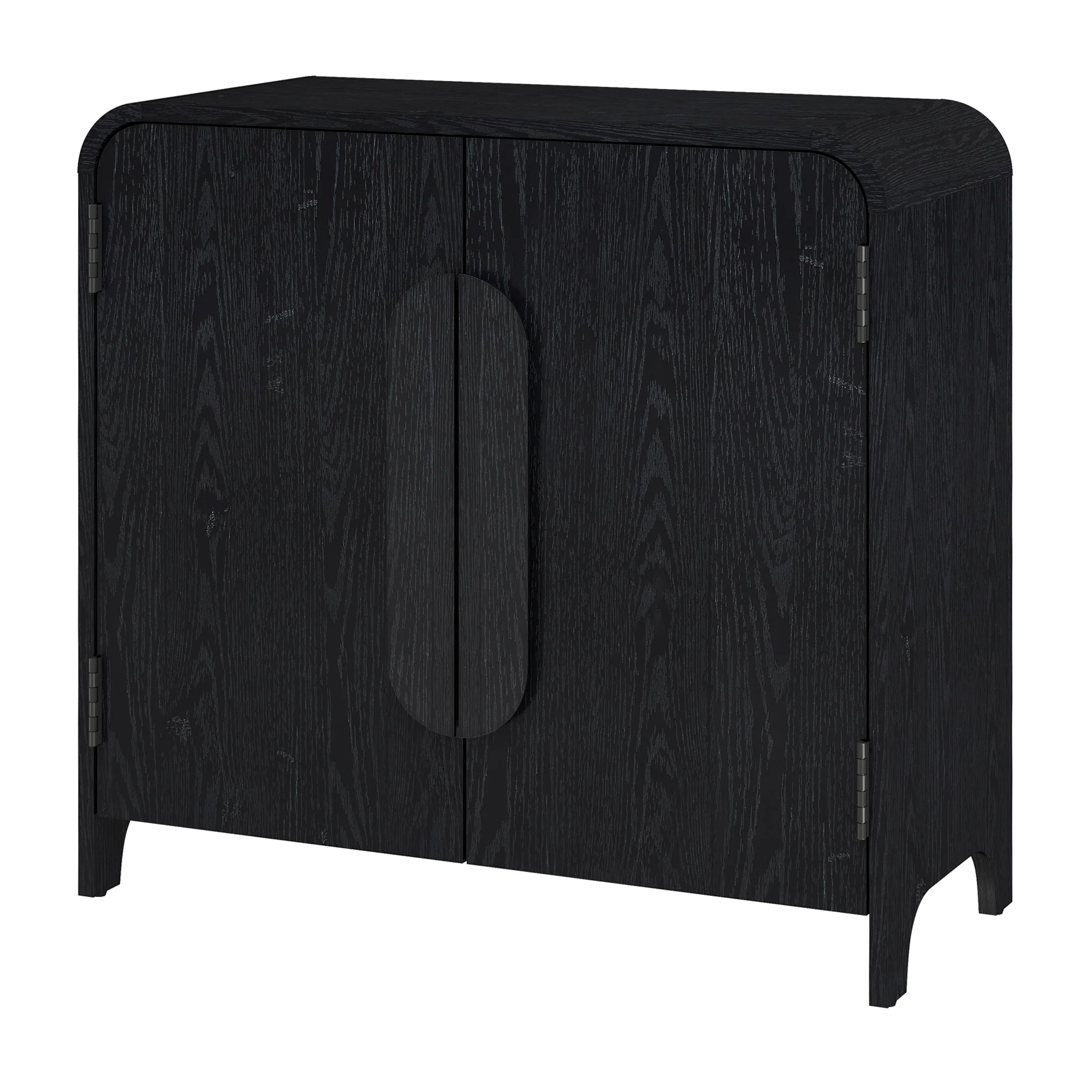 Chantelle Modern Curved 32" Entryway Accent Cabinet - Image 13