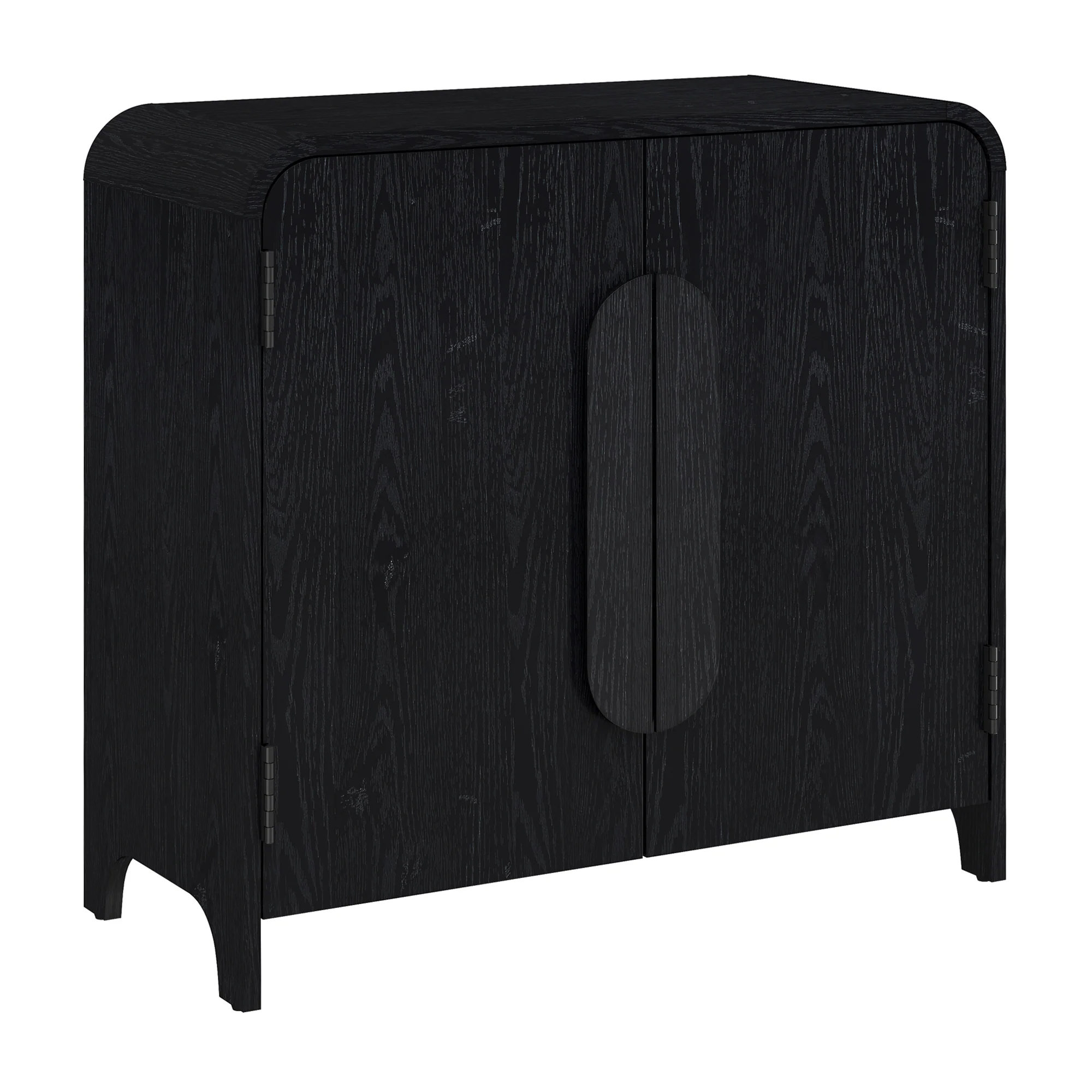 Chantelle Modern Curved 32" Entryway Accent Cabinet - Image 14