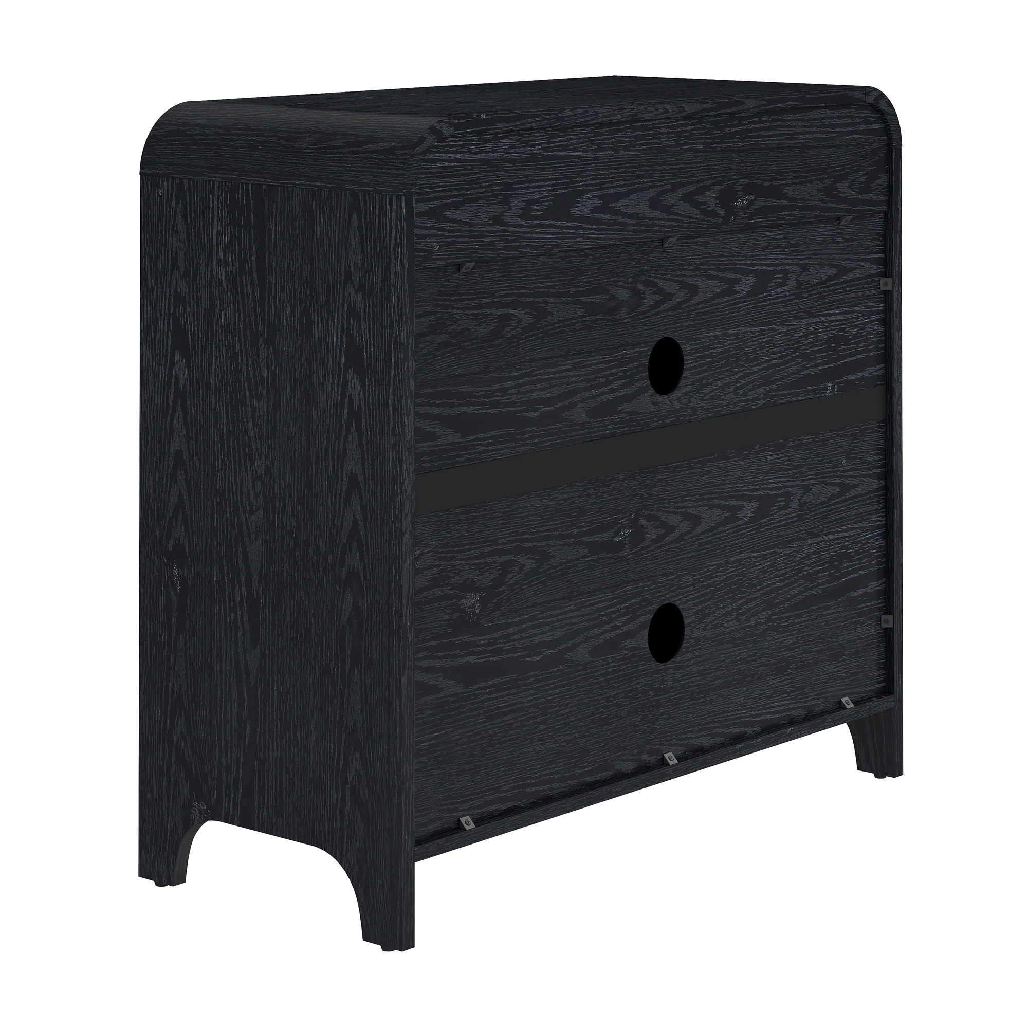 Chantelle Modern Curved 32" Entryway Accent Cabinet - Image 18