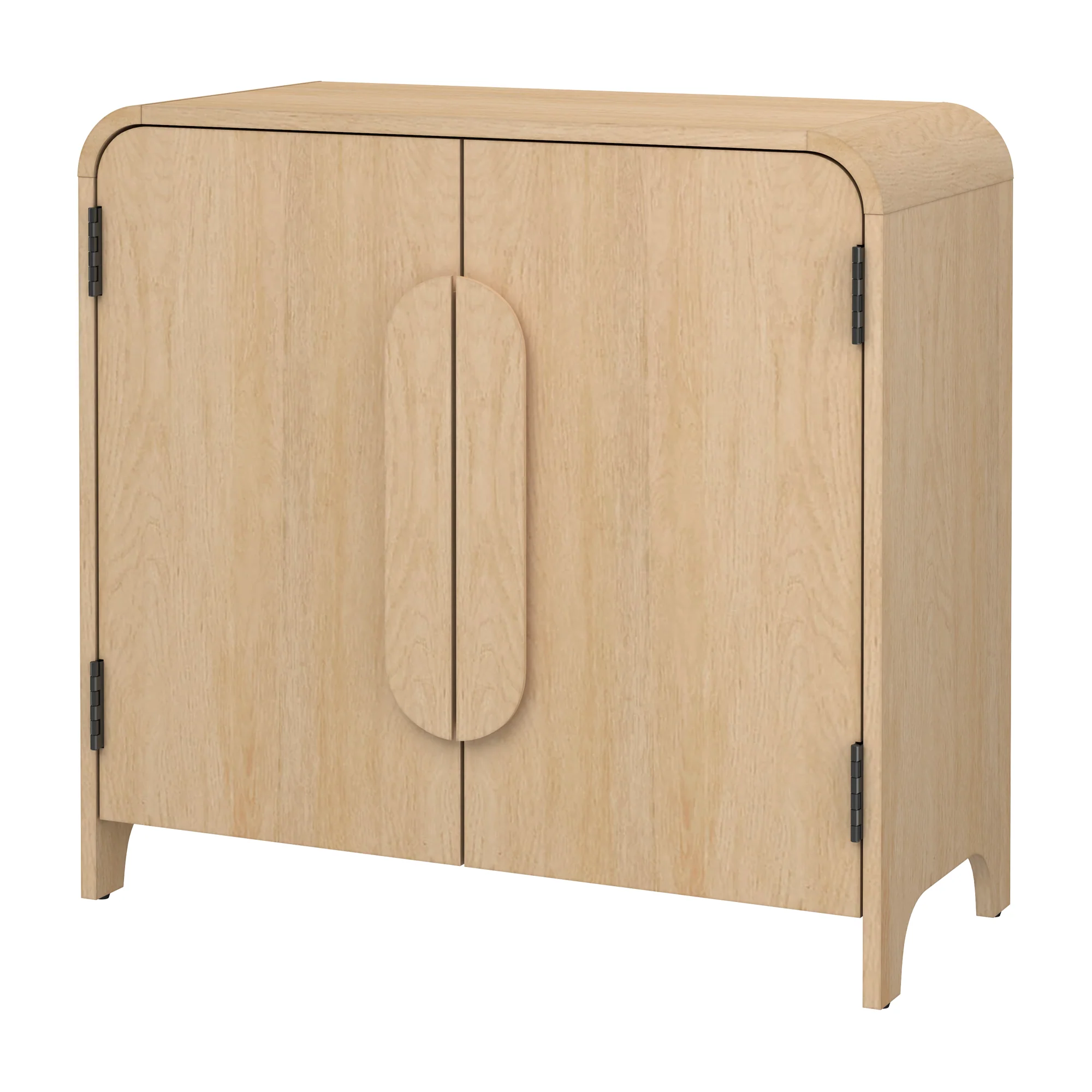 Chantelle Modern Curved 32" Entryway Accent Cabinet - Image 22