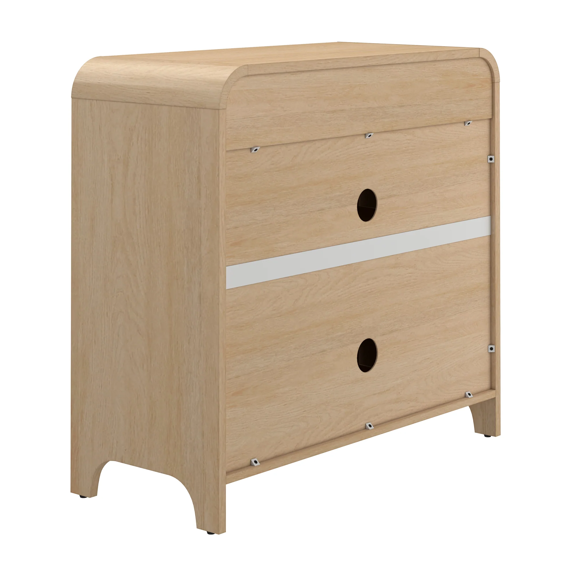 Chantelle Modern Curved 32" Entryway Accent Cabinet - Image 26